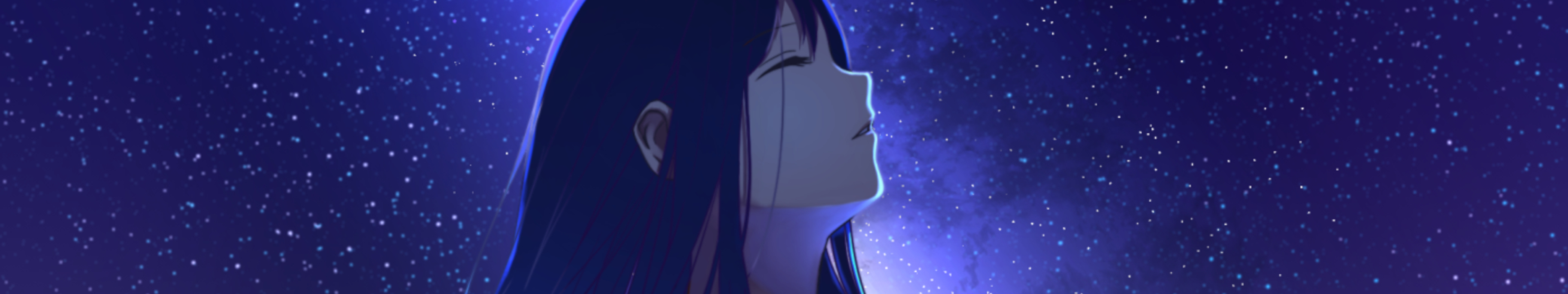 5760x1080 Resolution Anime Girl And Night Stars 5760x1080 Resolution ...