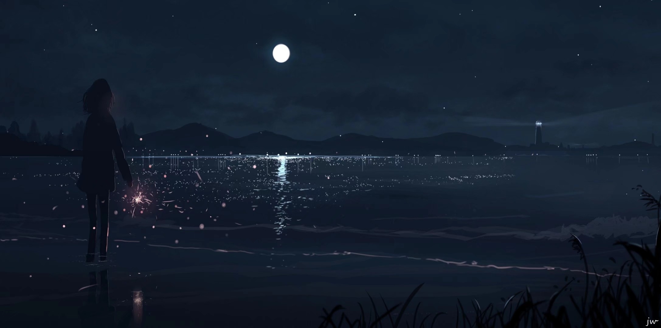 Night Sky Anime Wallpaper Download  MobCup