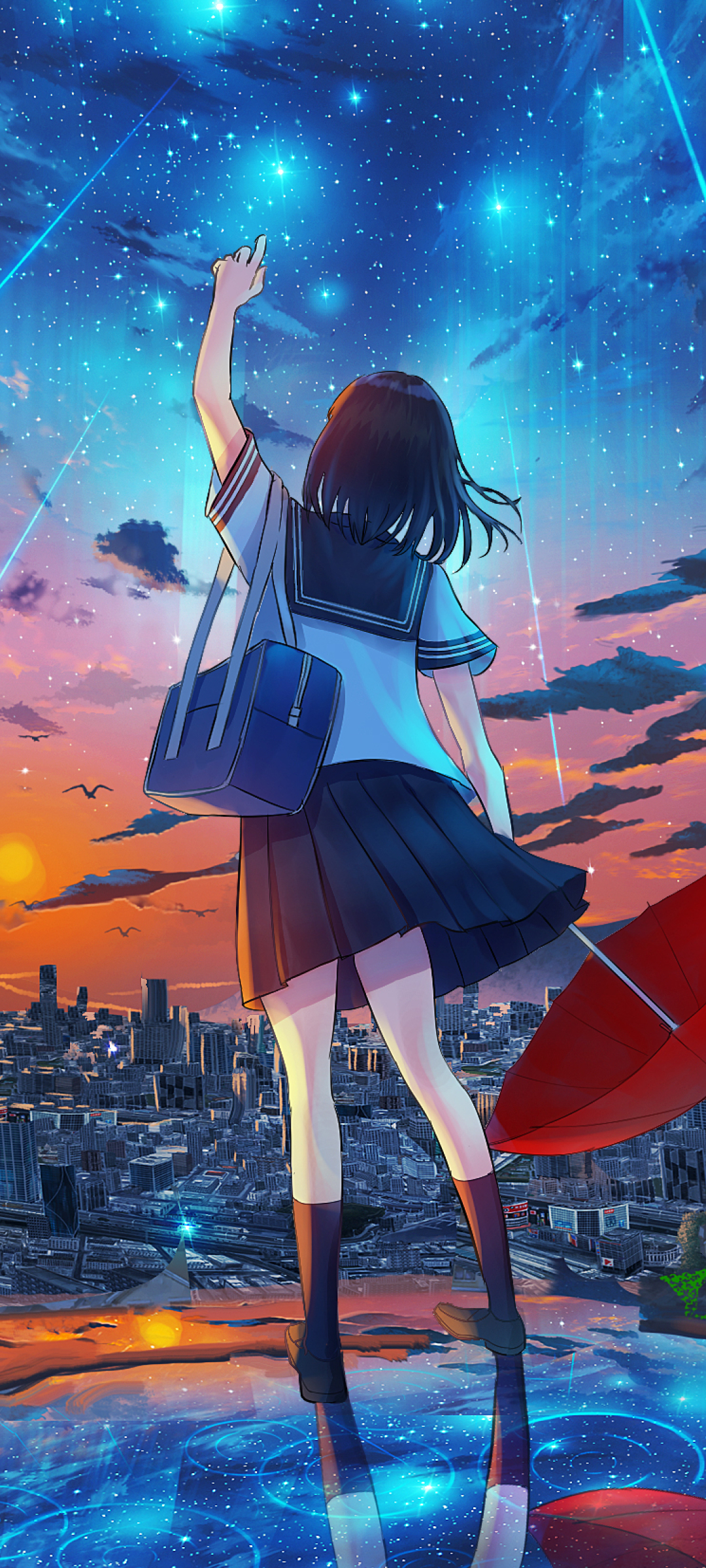 1080x2400 Resolution Anime Girl HD Night Fun 1080x2400 Resolution Wallpaper  - Wallpapers Den