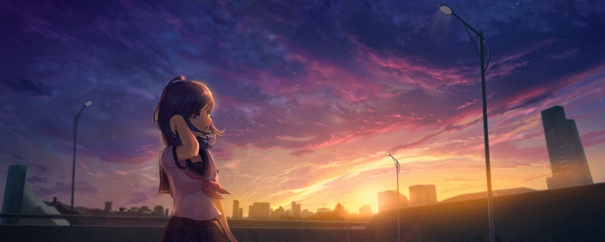 1200x480 Anime Girl HD Sunrise 2022 1200x480 Resolution Wallpaper, HD ...