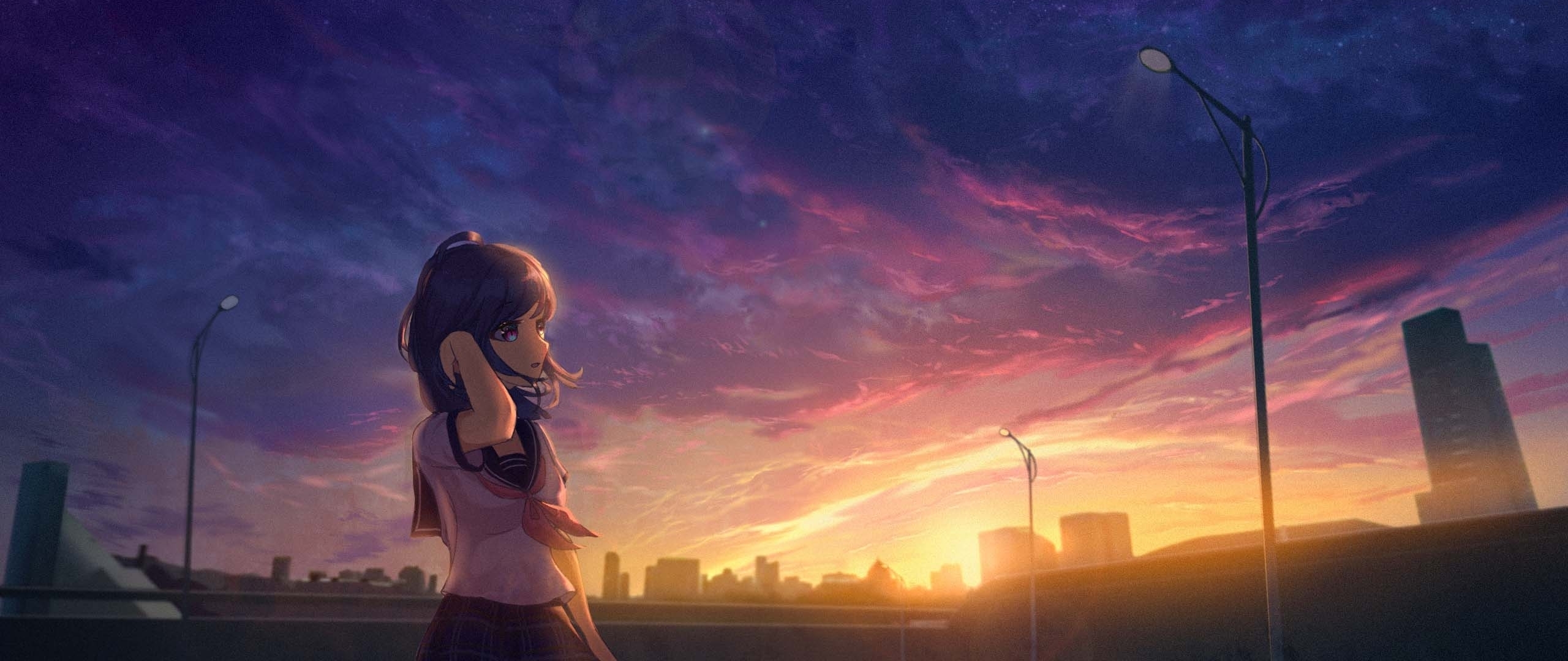 2560x1080 Anime Girl HD Sunrise 2022 2560x1080 Resolution Wallpaper, HD ...