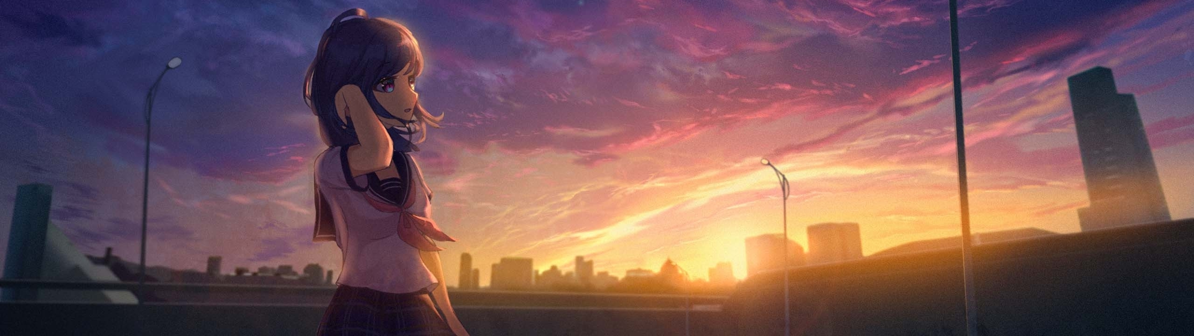 3840x1080 Resolution Anime Girl HD Sunrise 2022 3840x1080 Resolution ...