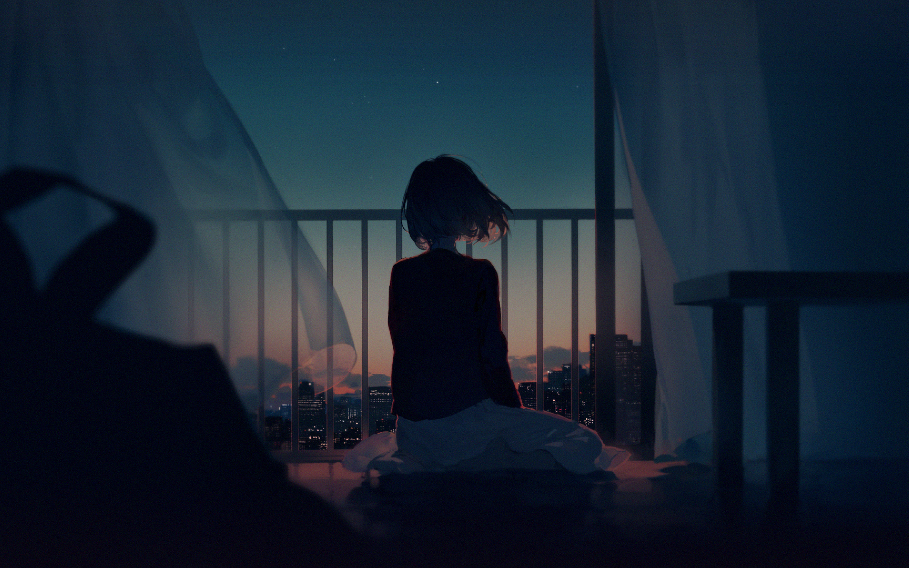 3000x1875 Anime Girl In Morning Breeze 3000x1875 Resolution Wallpaper, HD A...