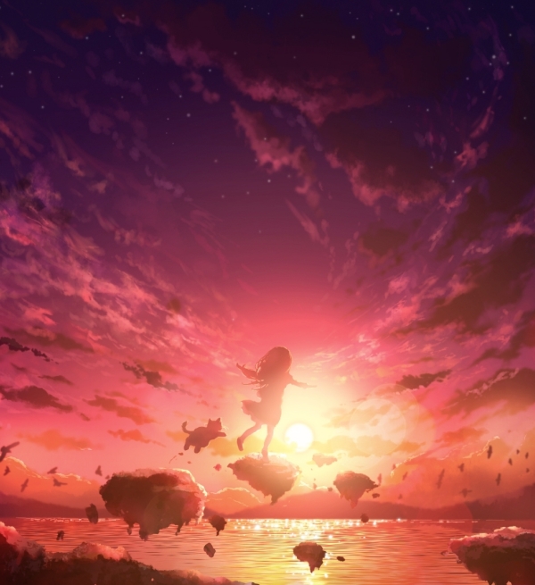 600x655 Anime Girl into Sunset HD Art 600x655 Resolution Wallpaper, HD ...