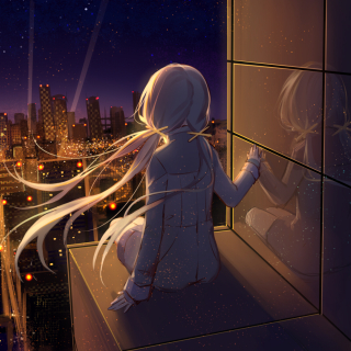 320x320 Anime Girl Looking at Stars 320x320 Resolution Wallpaper, HD ...