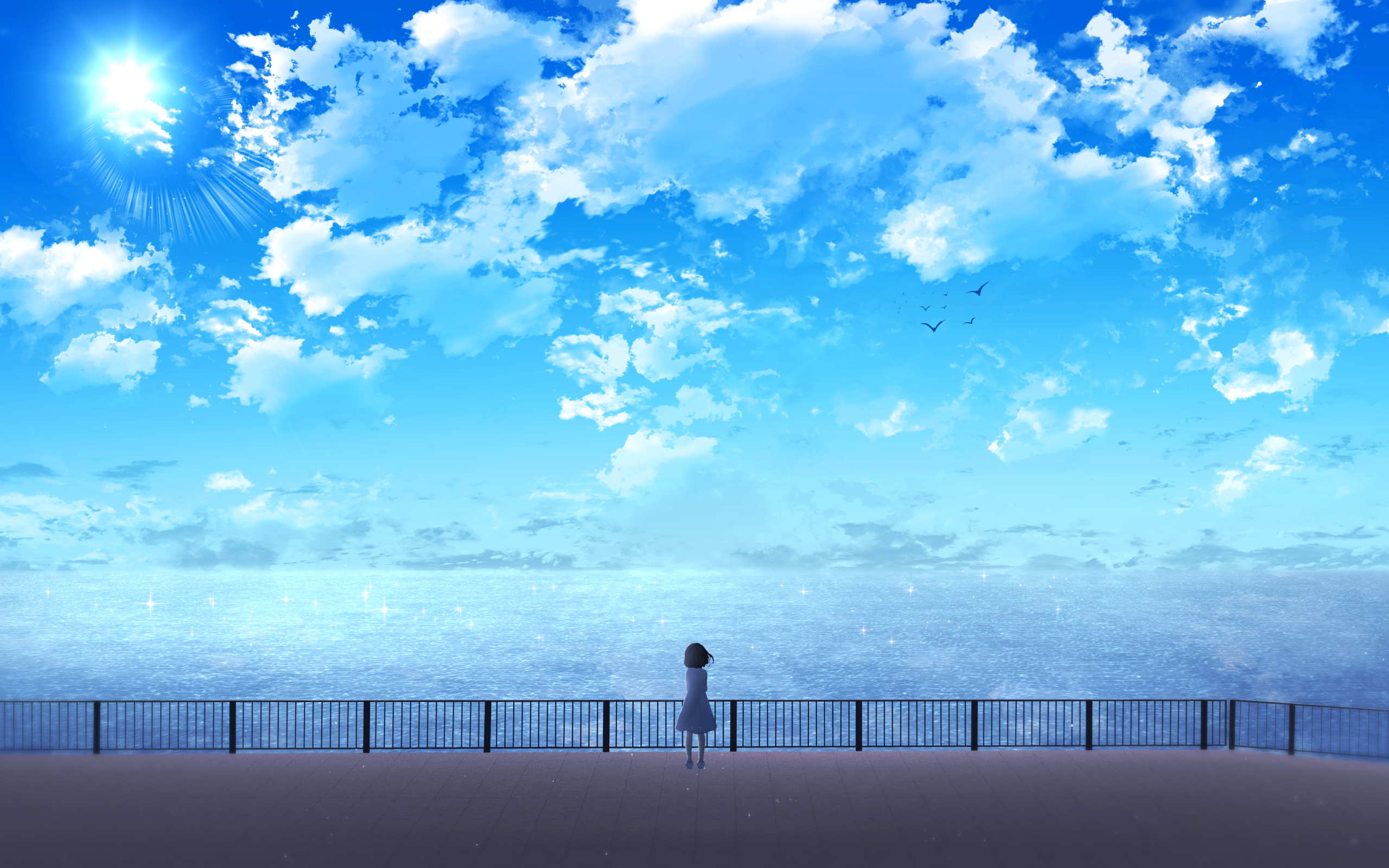2560x1600 Anime Girl Near Ocean 2560x1600 Resolution Wallpaper, HD Anime 4K  Wallpapers, Images, Photos and Background - Wallpapers Den