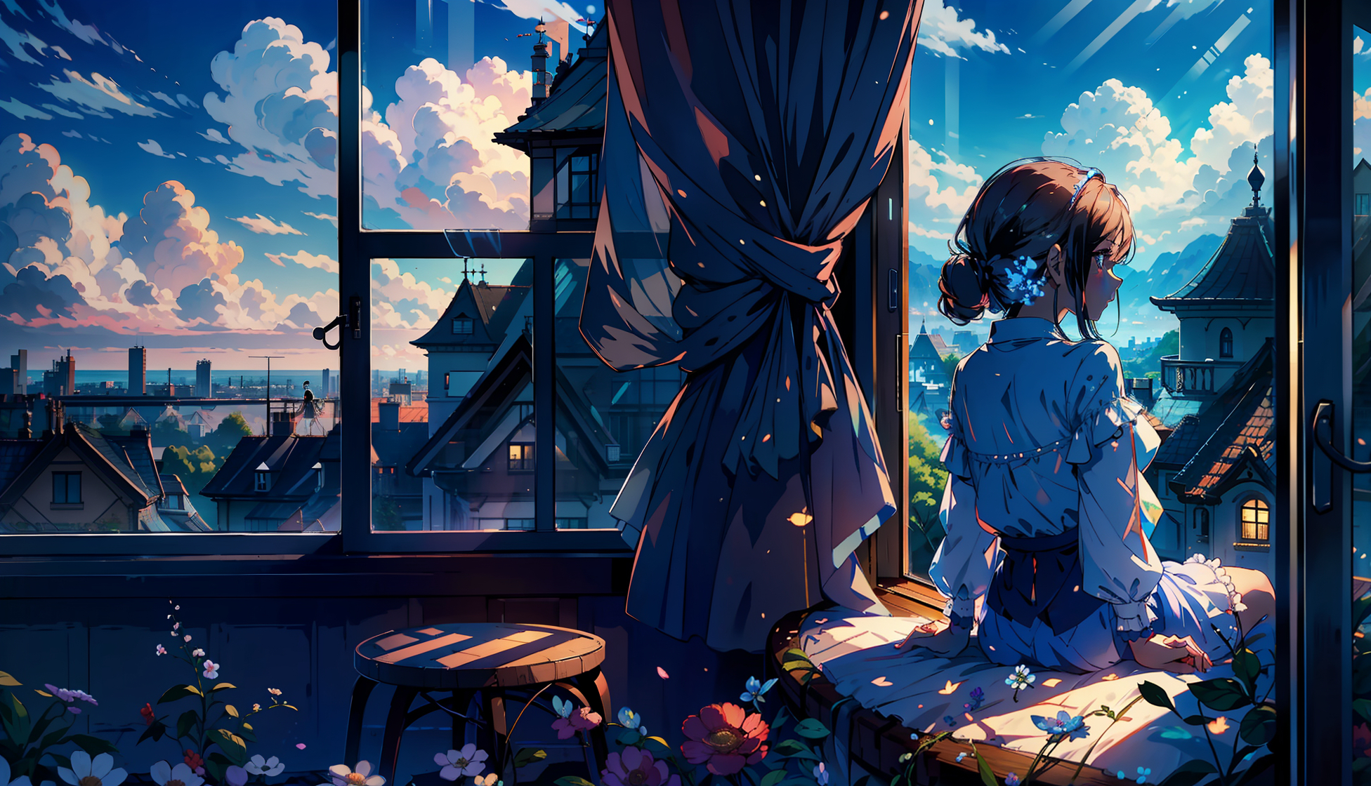 Anime Windows, windows, girl, anime, HD wallpaper