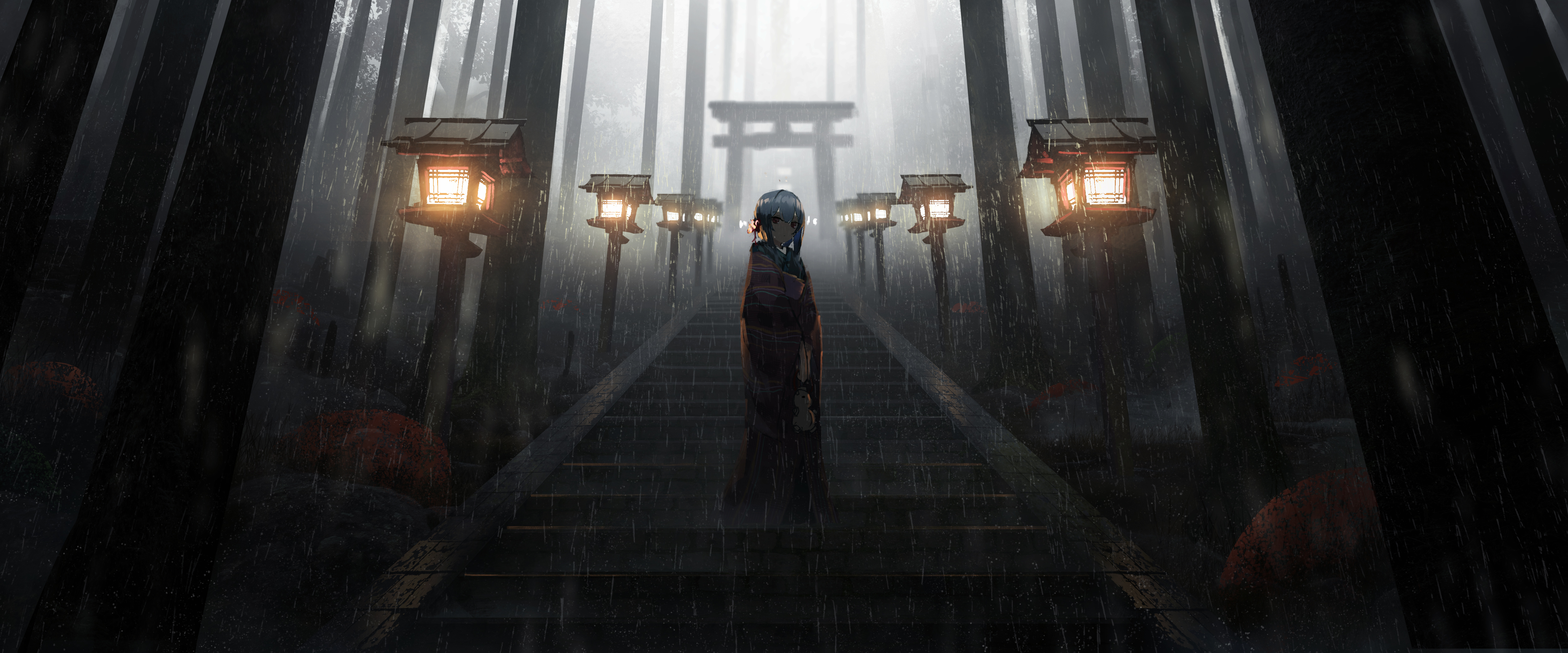 Anime Girl Standing in Rain inside Torii 5K Wallpaper, HD Anime 4K  Wallpapers, Images, Photos and Background - Wallpapers Den
