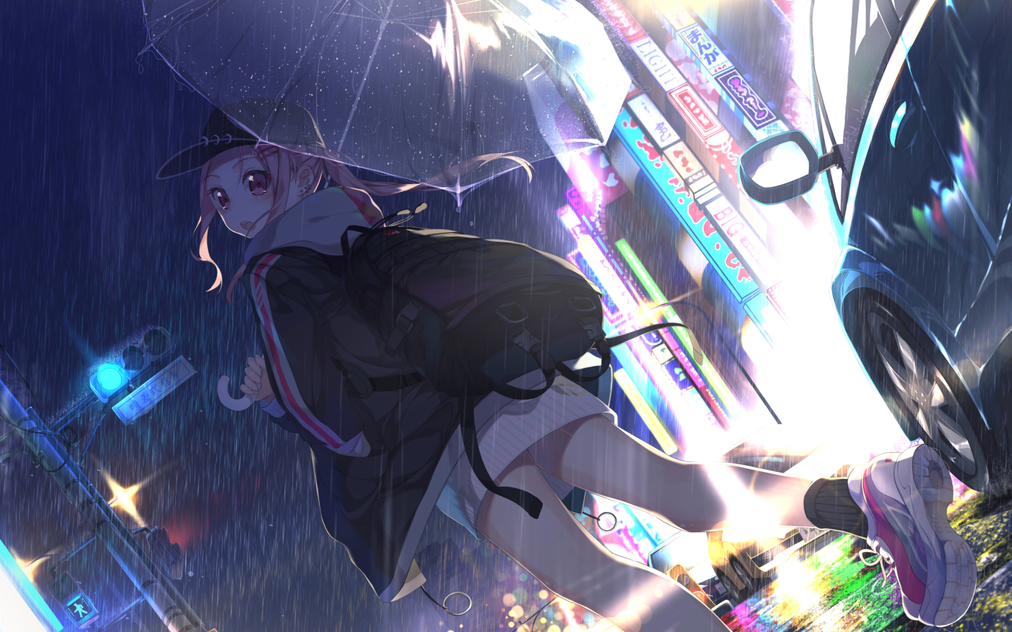 1440x900 Anime Girl with Umbrella In Rain 1440x900 Wallpaper, HD Anime 4K  Wallpapers, Images, Photos and Background - Wallpapers Den