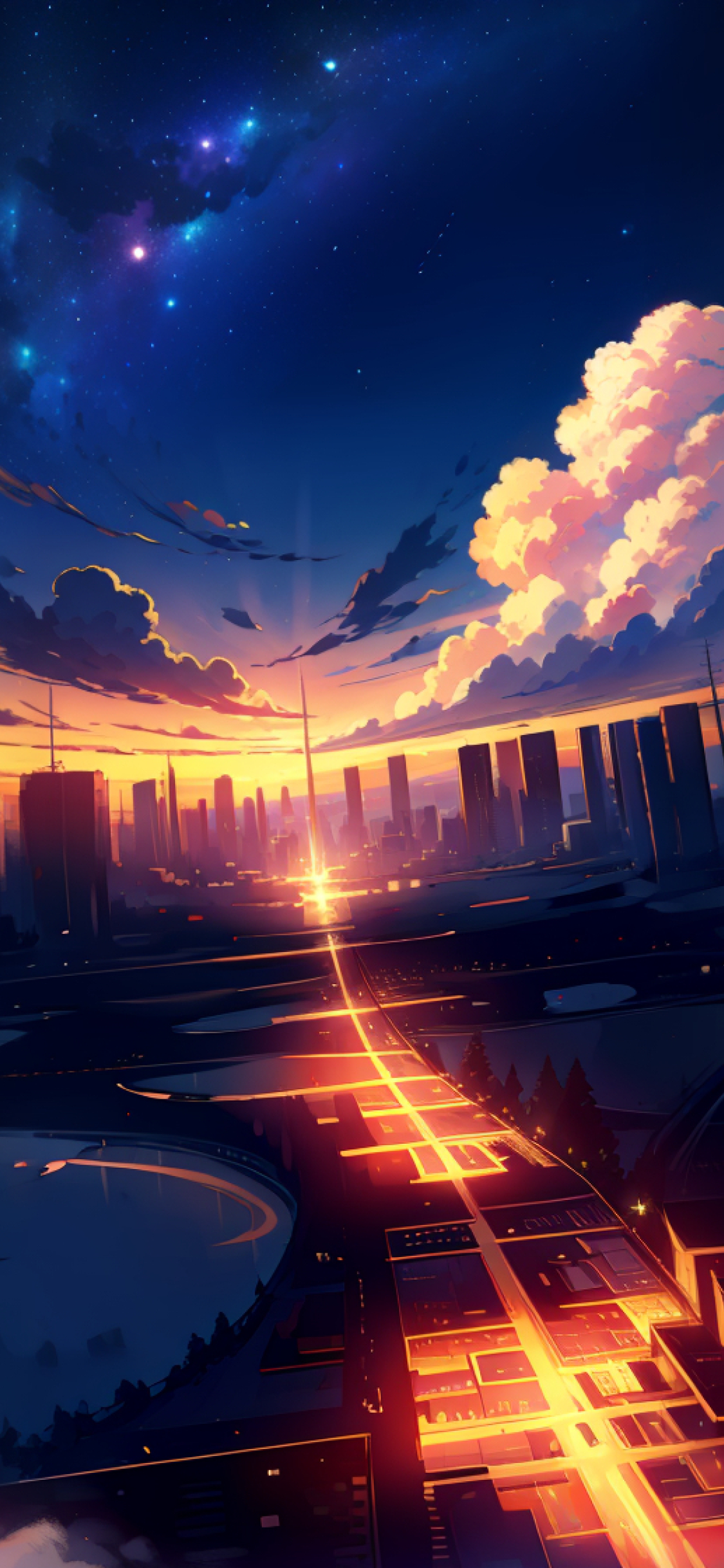1125x2436 Resolution Anime Landscape HD AI City Iphone XS,Iphone 10 ...
