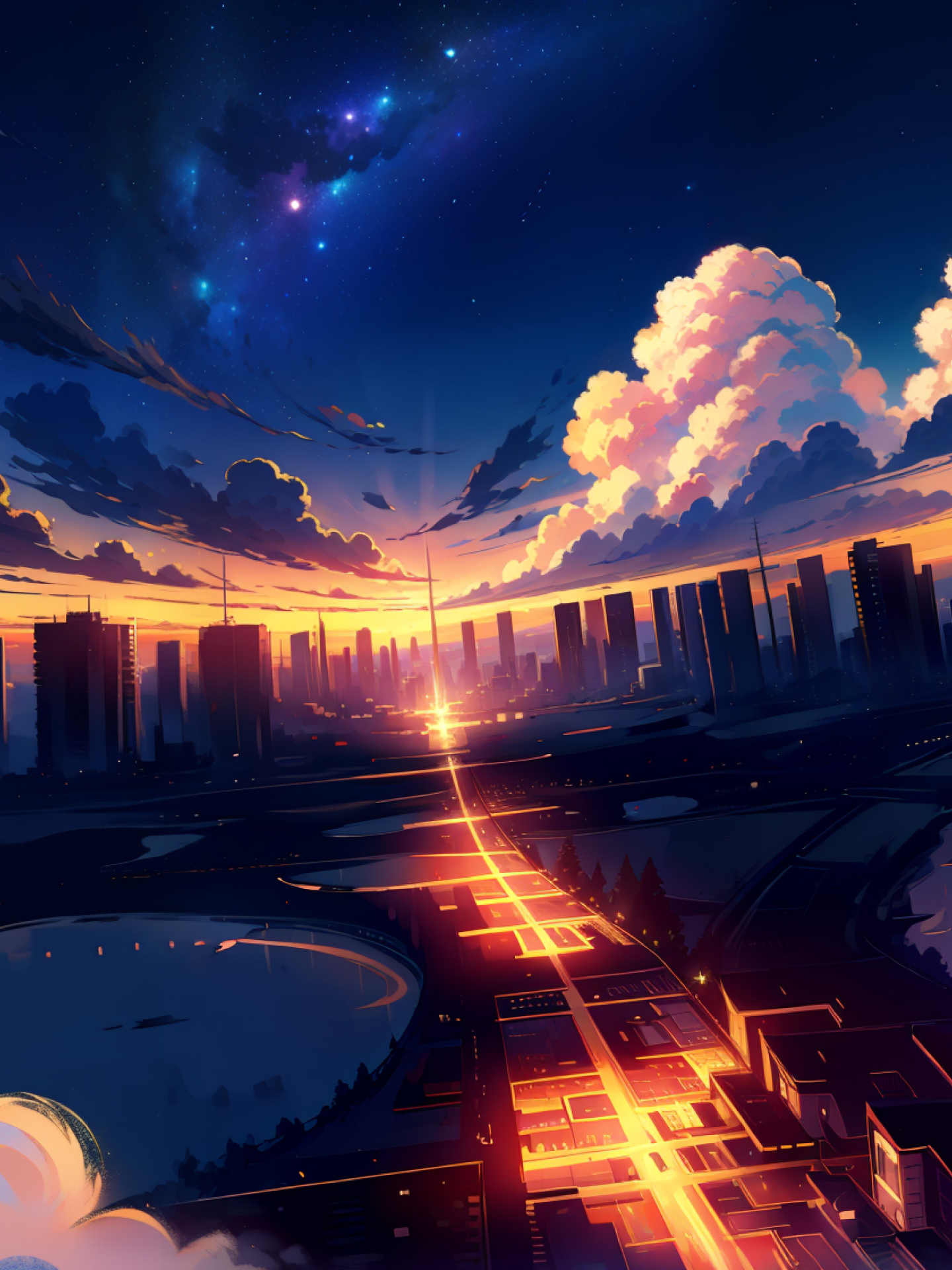 1440x1920 Resolution Anime Landscape HD AI City 1440x1920 Resolution ...