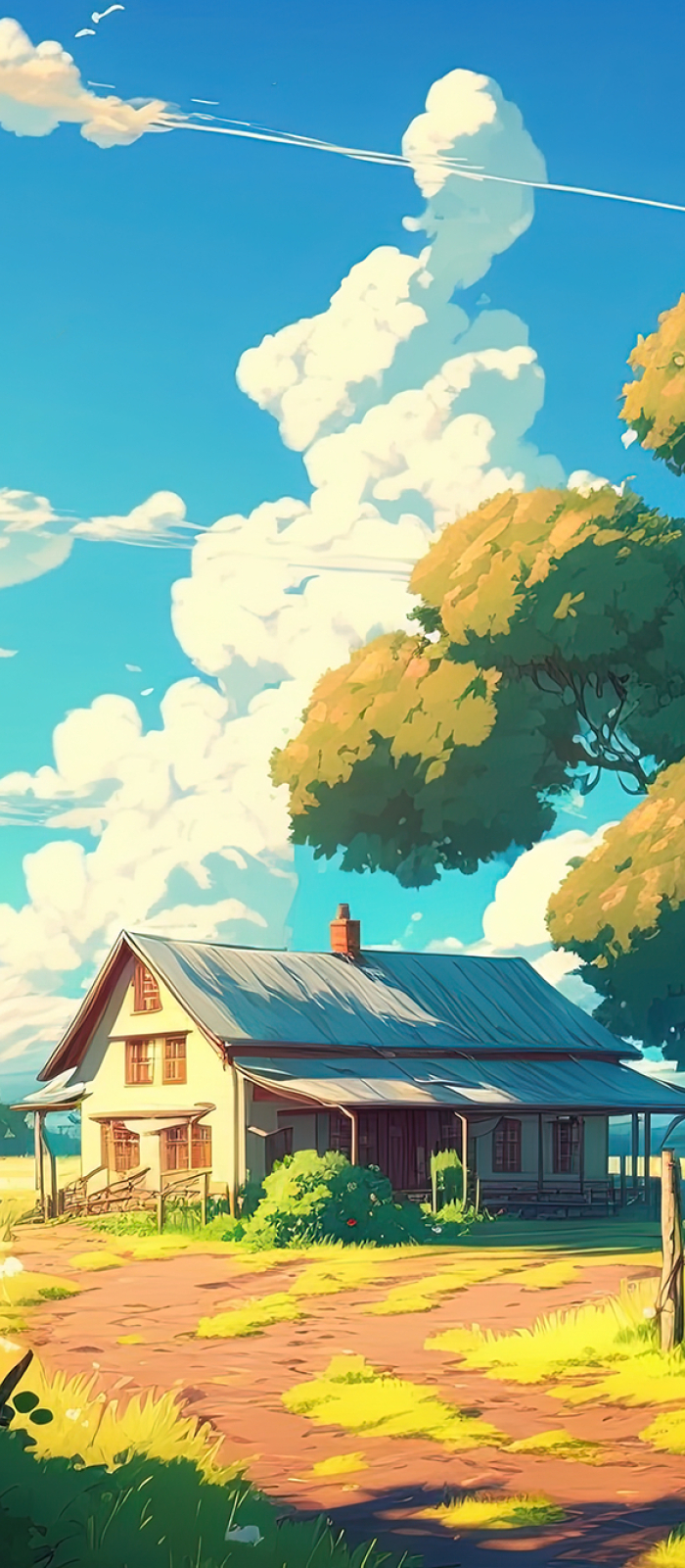 700x1600 Resolution Anime Landscape HD Farm 700x1600 Resolution ...