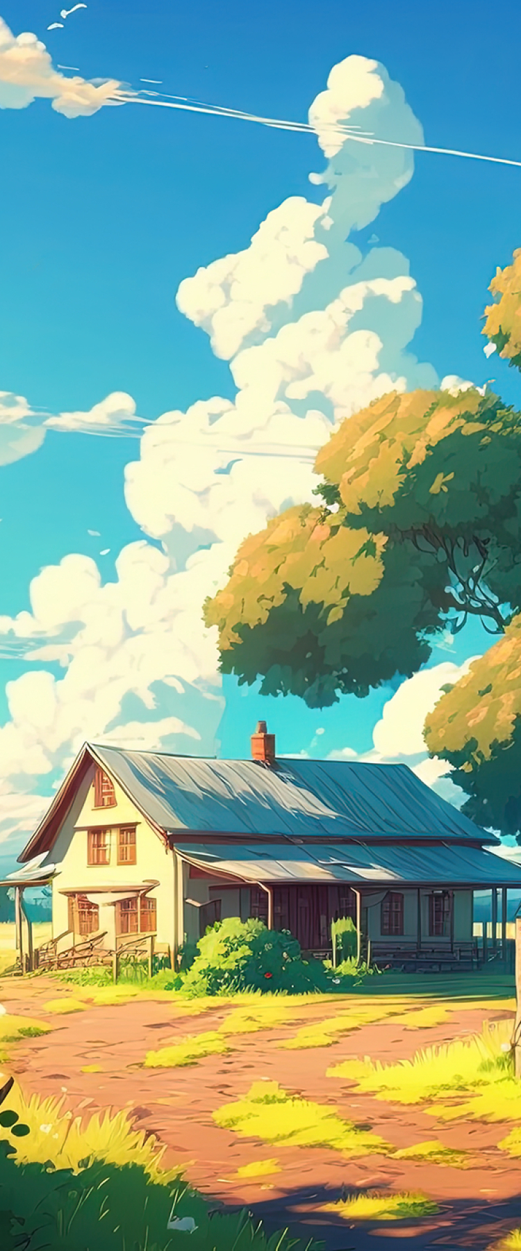 750x1800 Anime Landscape HD Farm 750x1800 Resolution Wallpaper, HD ...