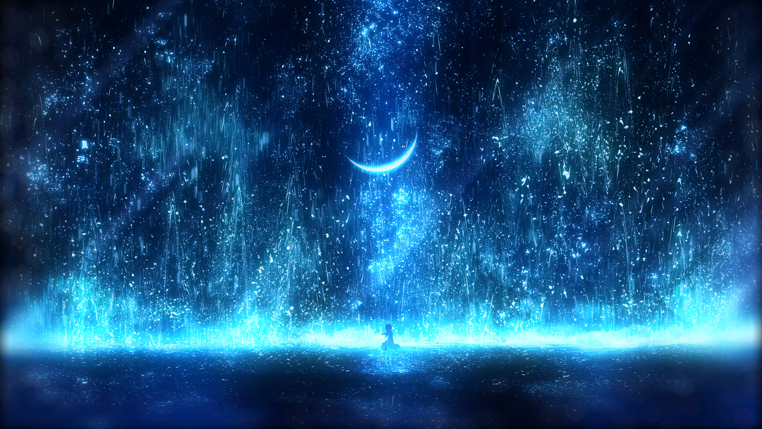 Anime Night Effect Wallpaper, HD Anime