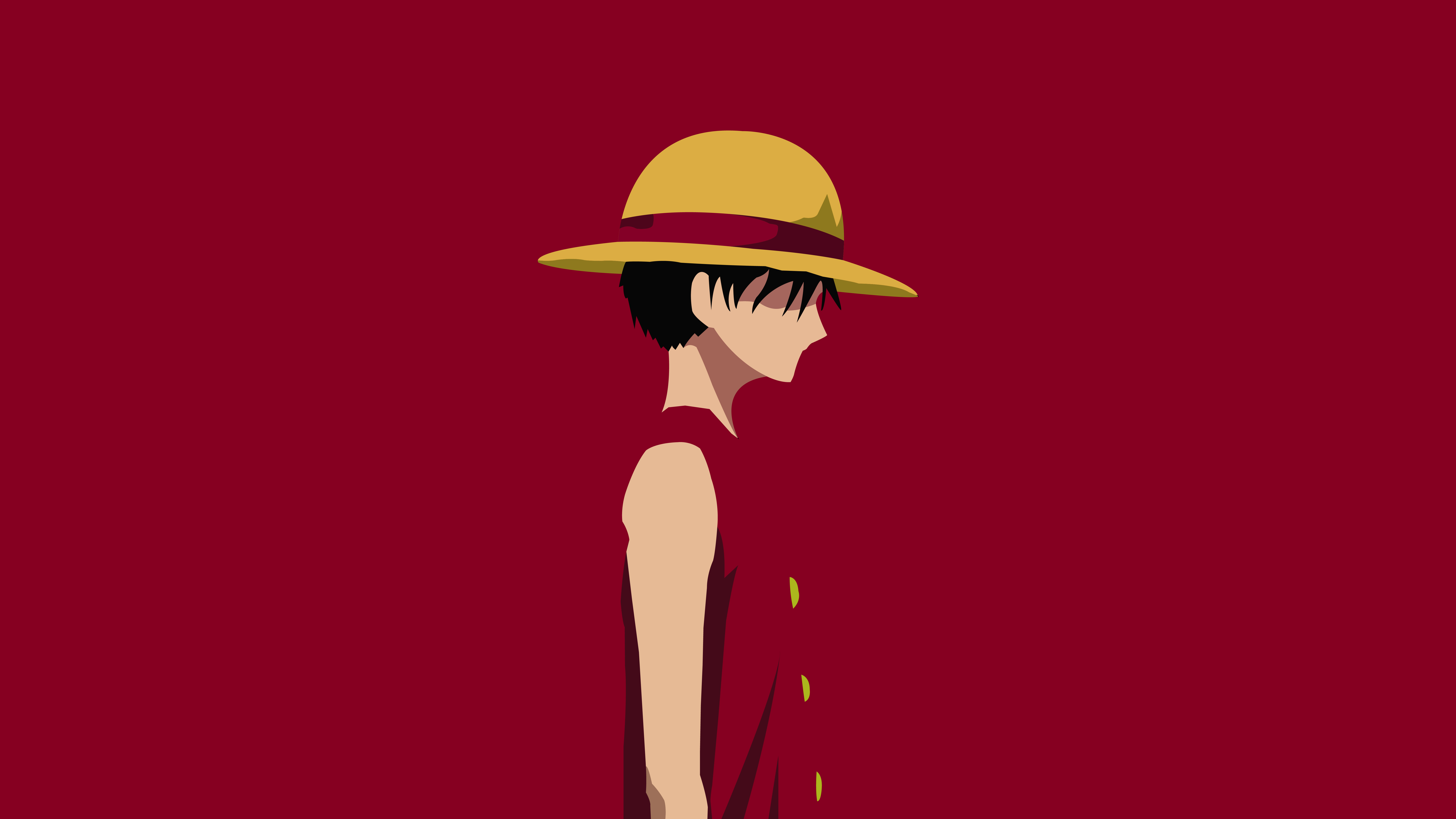Anime One Piece 8k Red Minimal Wallpaper, HD Minimalist 4K Wallpapers,  Images, Photos and Background - Wallpapers Den