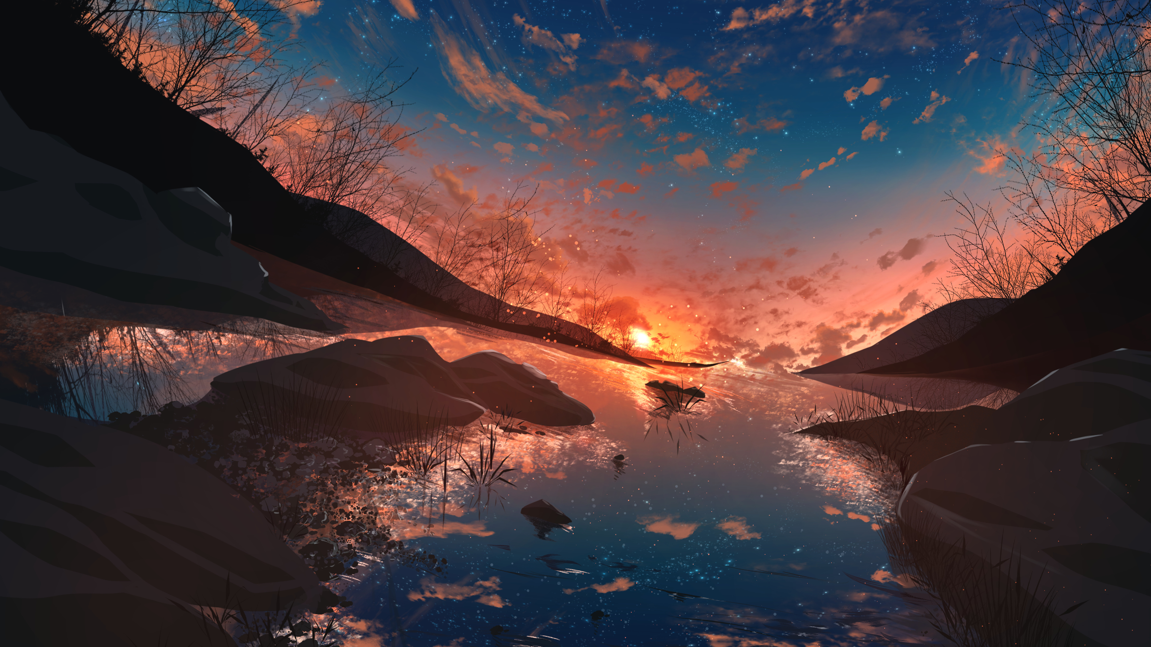 3840x2160 Anime Sunset Original Art 4K Wallpaper, HD Anime 4K Wallpapers,  Images, Photos and Background - Wallpapers Den