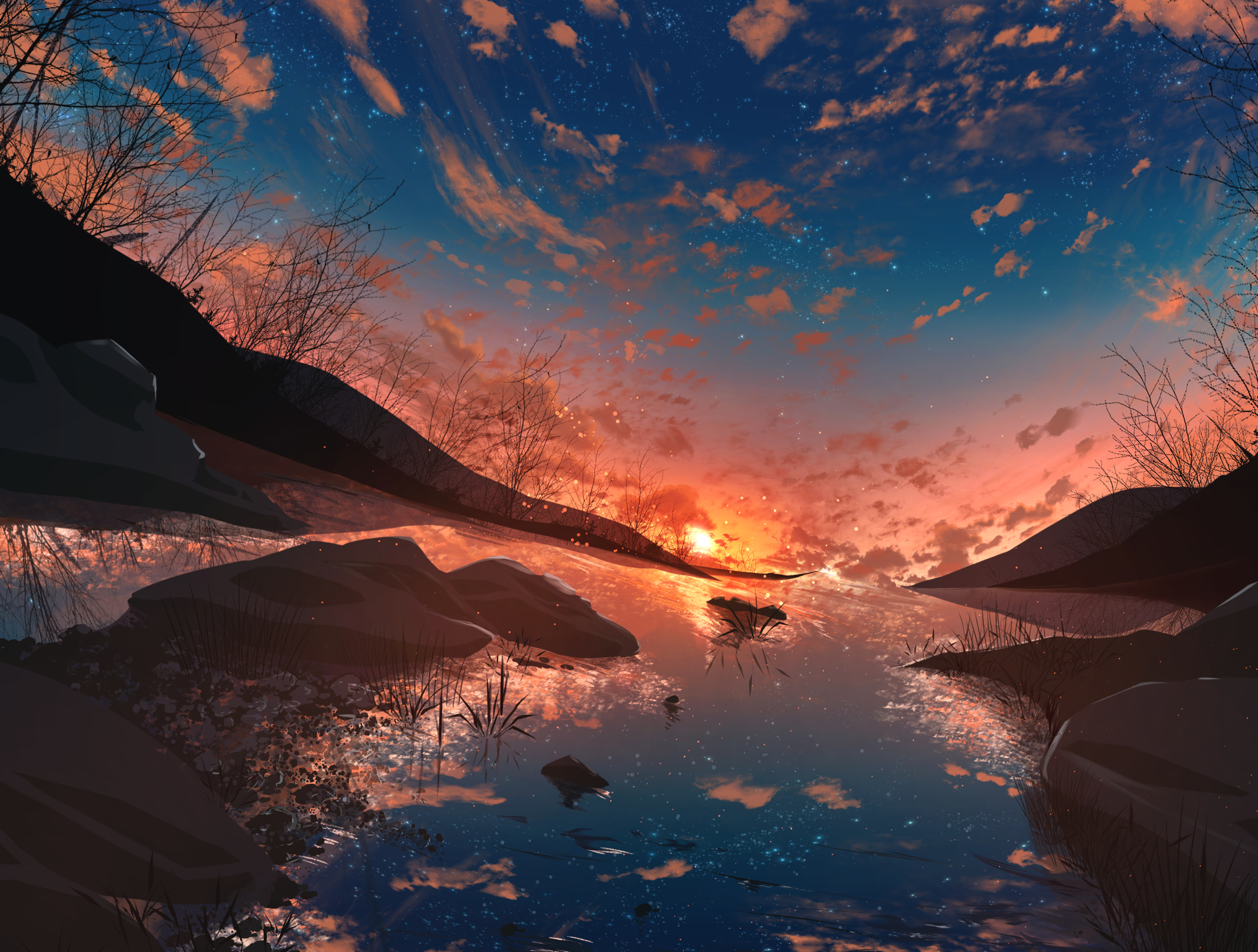 3840x2906 Resolution Anime Sunset Original Art 3840x2906 Resolution 3840x2906-resolution-anime-sunset-original-art-3840x2906-resolution