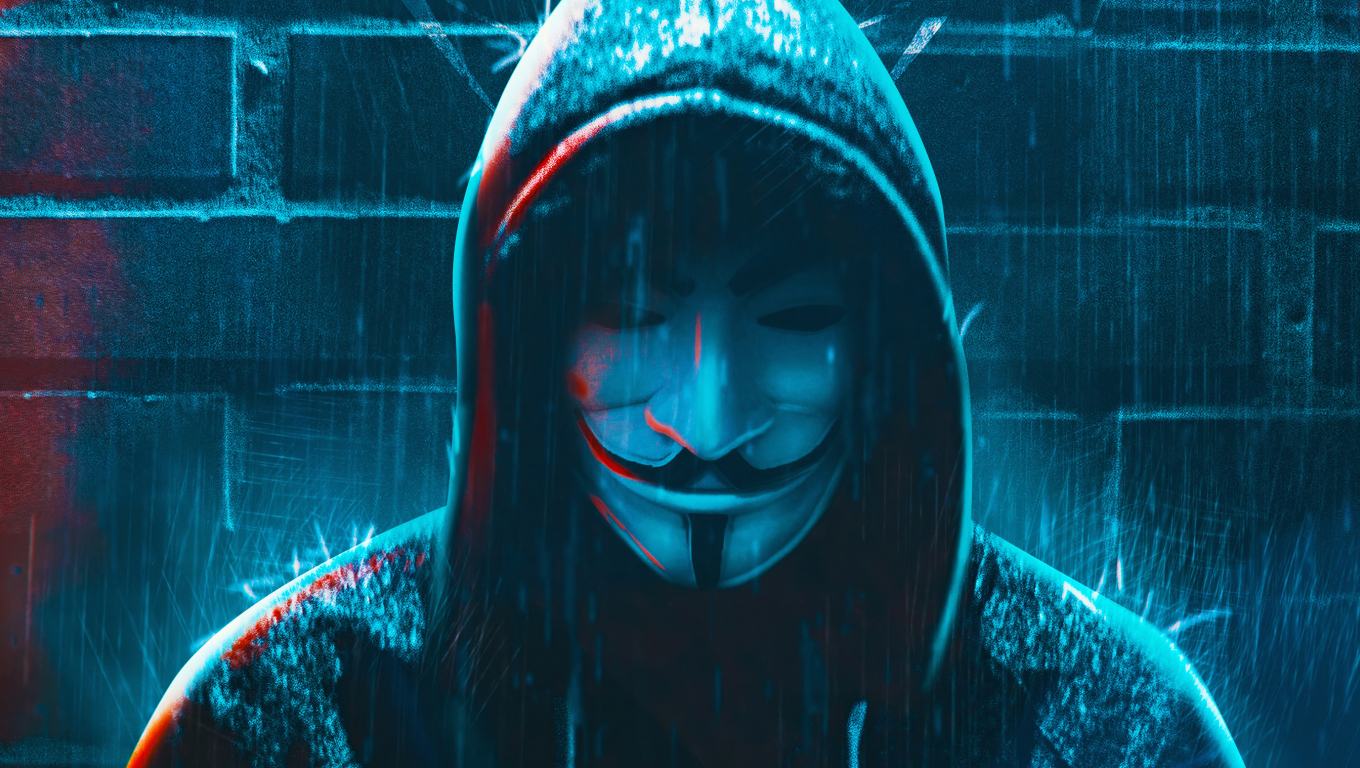 1360x768 Anonymous 4K Hacker Mask Desktop Laptop HD Wallpaper, HD