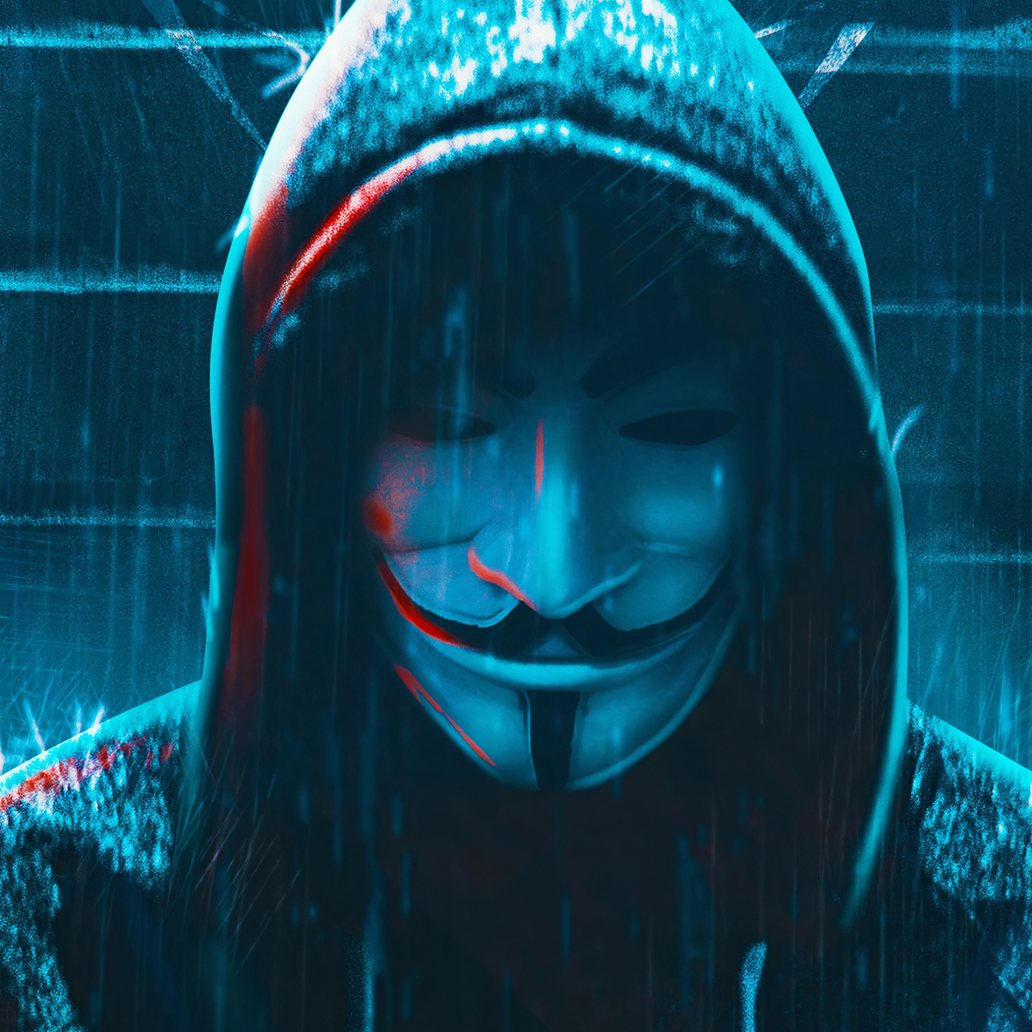 2048x2048 Anonymous 4K Hacker Mask Ipad Air Wallpaper, HD ...