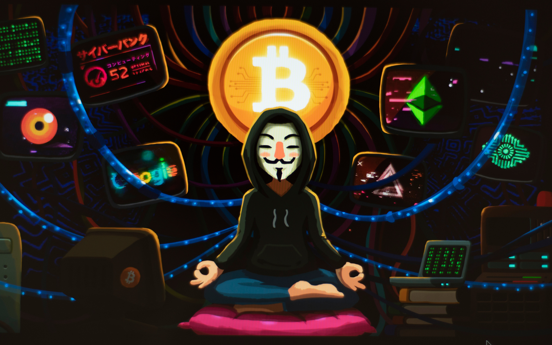 1920x1200 Anonymous Bitcoin 1200P Wallpaper, HD Artist 4K ...