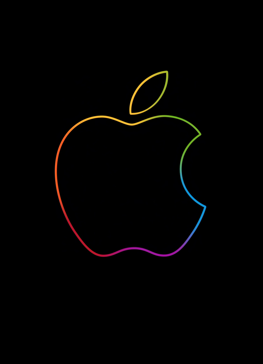 840x1160 Resolution Apple 4k Neon Logo 840x1160 Resolution Wallpaper ...