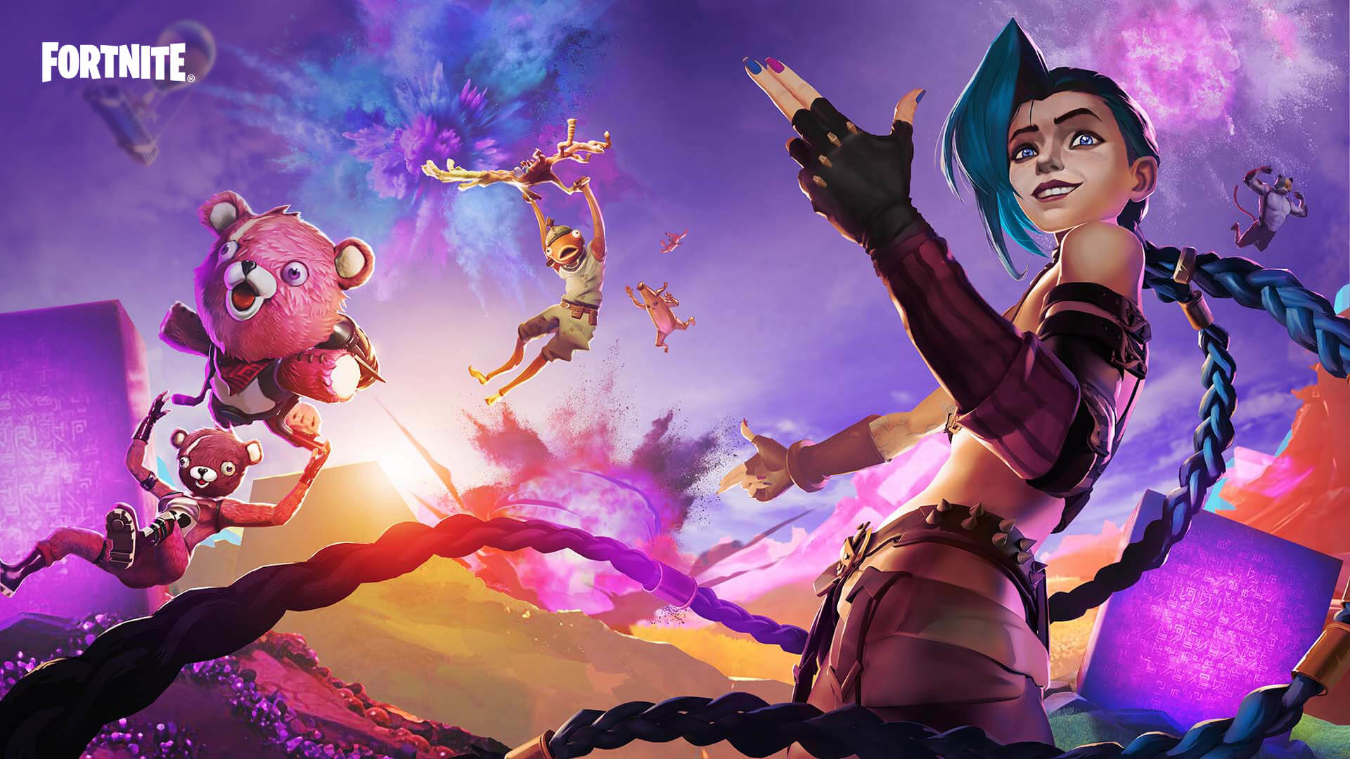 Arcane Jinx HD Fortnite Wallpaper HD Games 4K Wallpapers Images Photos  and Background  Wallpapers Den