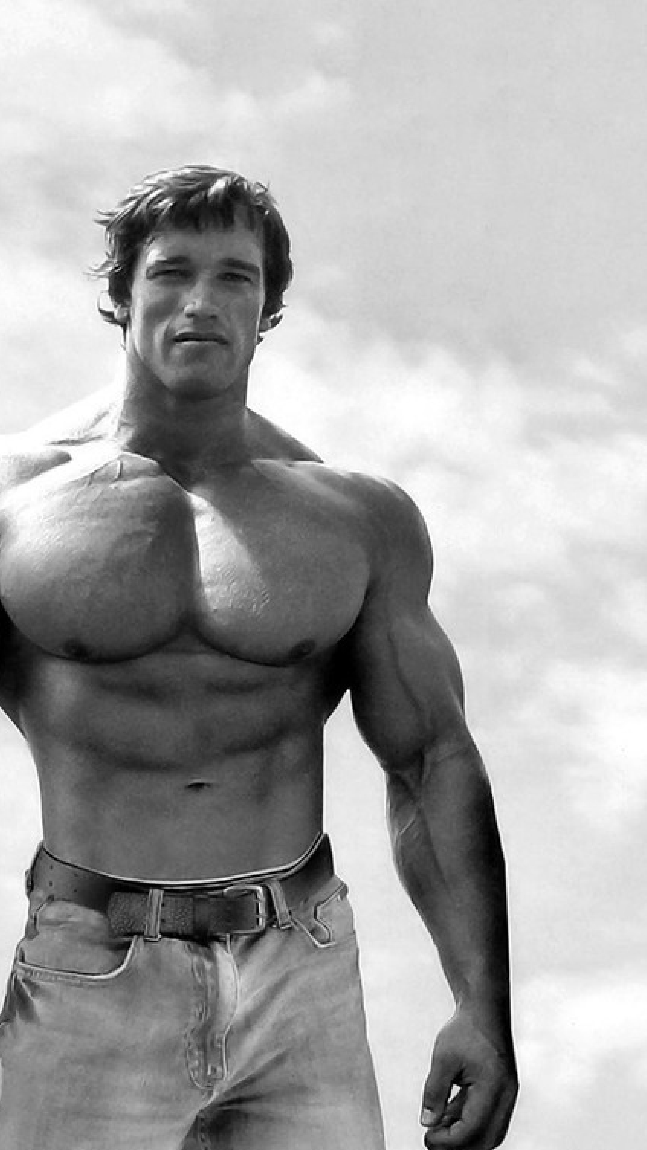 Arnold Schwarzenegger Black And White Photoshoot, HD Wallpaper