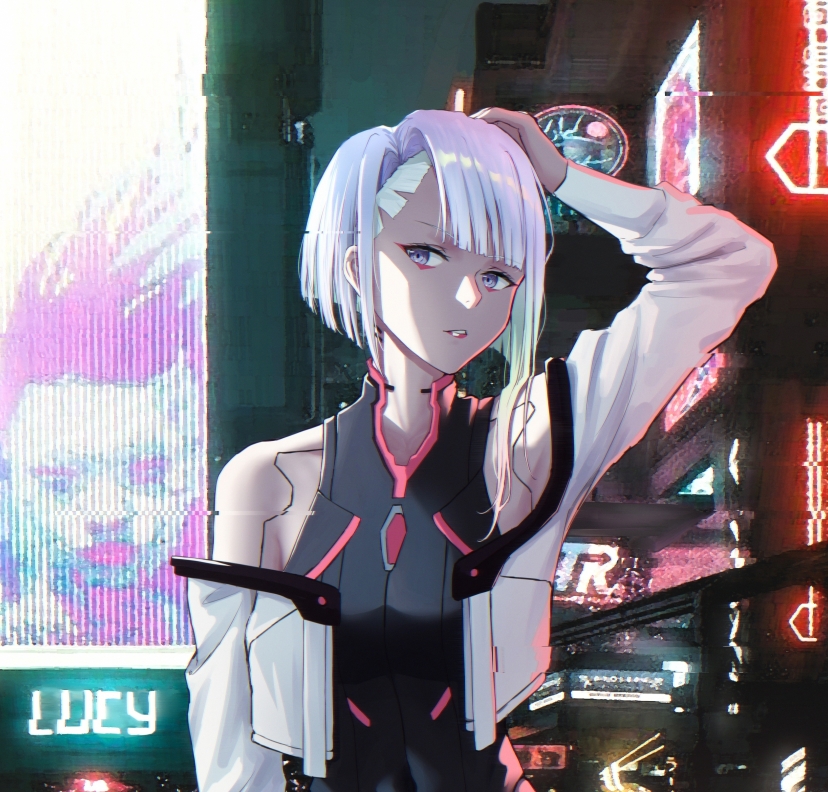 828x792 Art Cyberpunk Edgerunners Lucyna Kushinada 828x792 Resolution