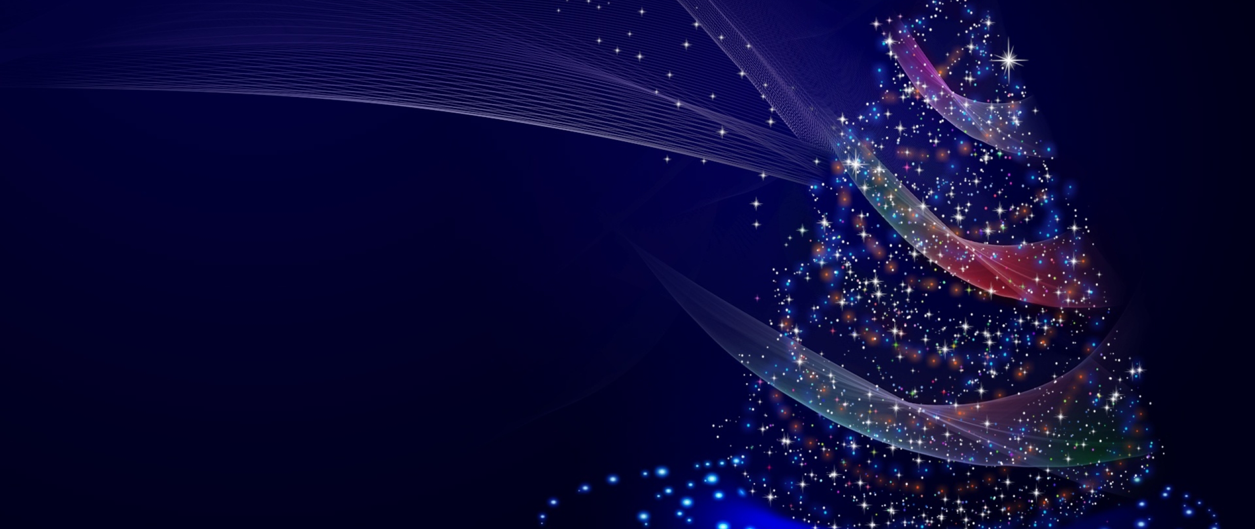 2560x1080 Artistic Blue Christmas Tree 2560x1080 ...
