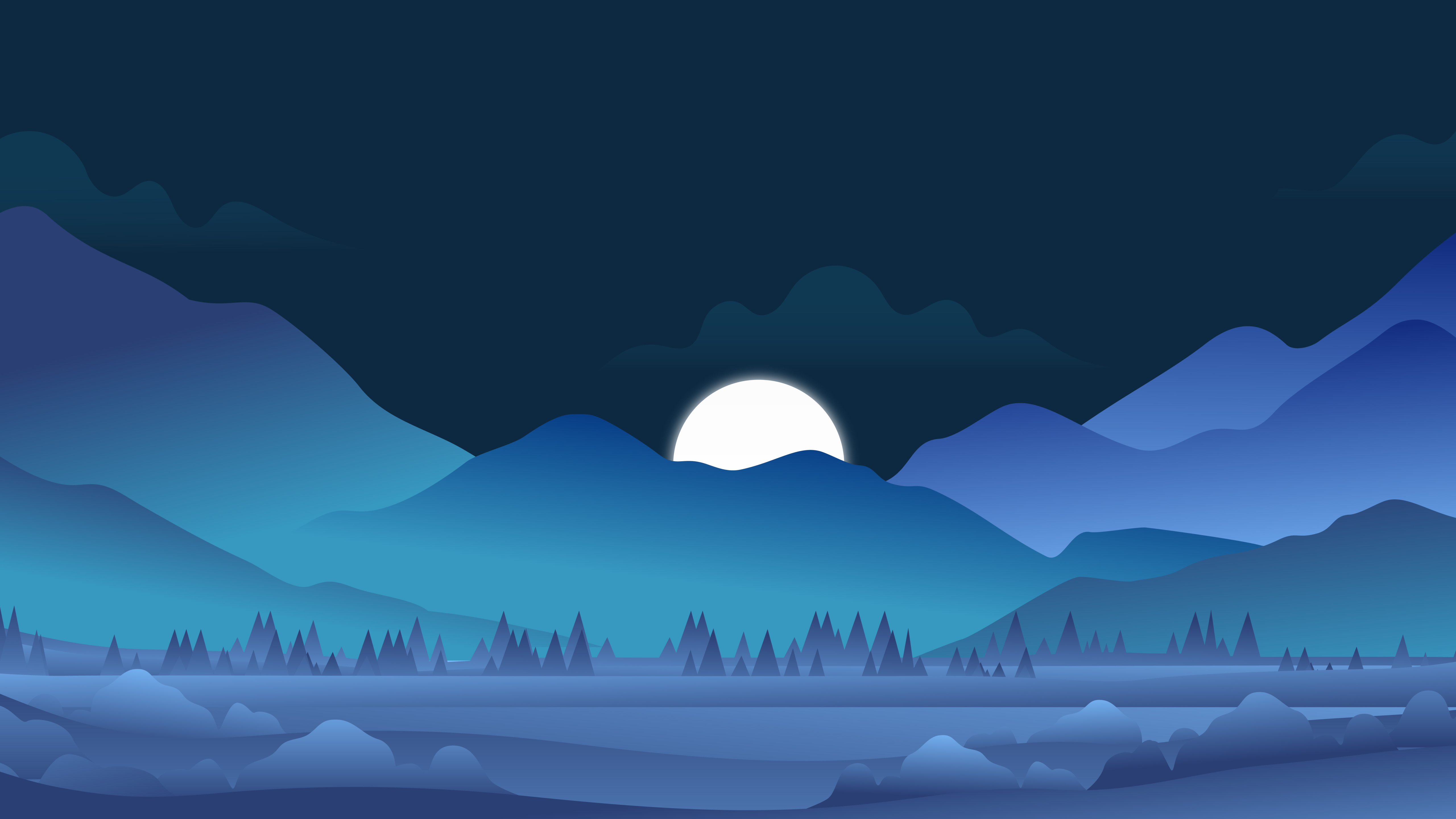 5120x2880 Resolution Artistic Landscape 8k Minimal Night 5K Wallpaper