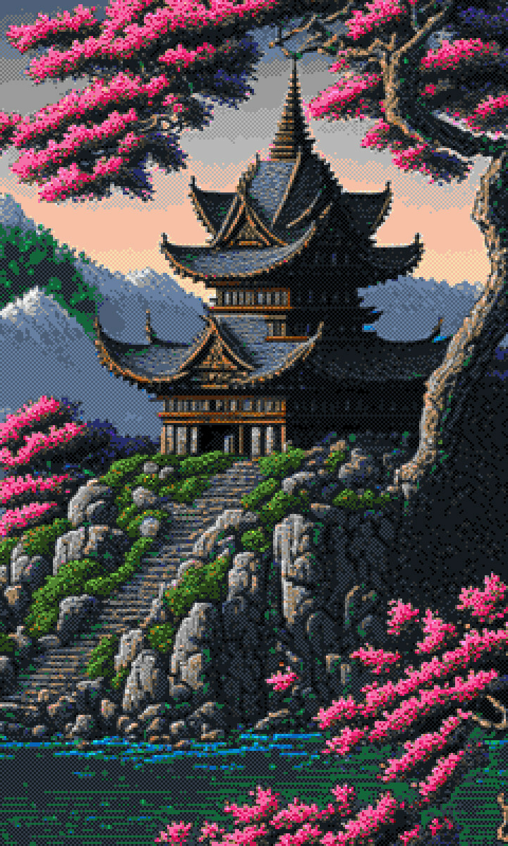 720x1200 Artistic Pixel Art Fantasy Town 720x1200 Resolution Wallpaper Hd Artist 4k Wallpapers