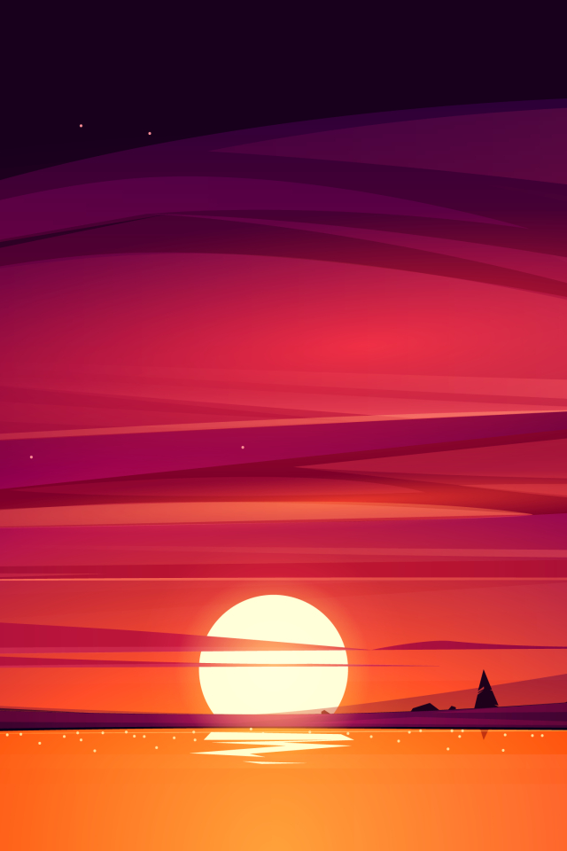 640x960 Artistic Sunset 4k Lake Side Iphone 4 Iphone 4s Wallpaper Hd
