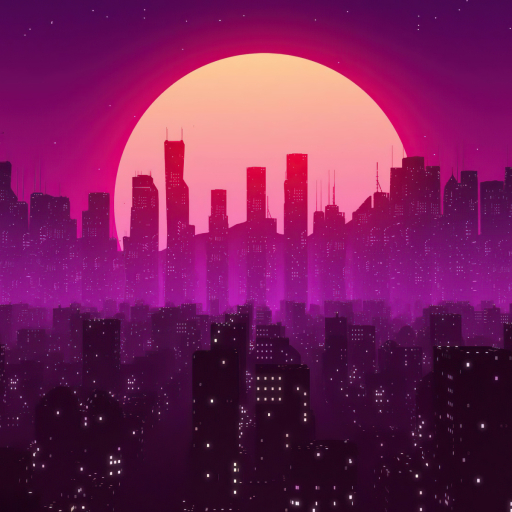 512x512 Resolution Artistic Synthwave HD City 512x512 Resolution ...