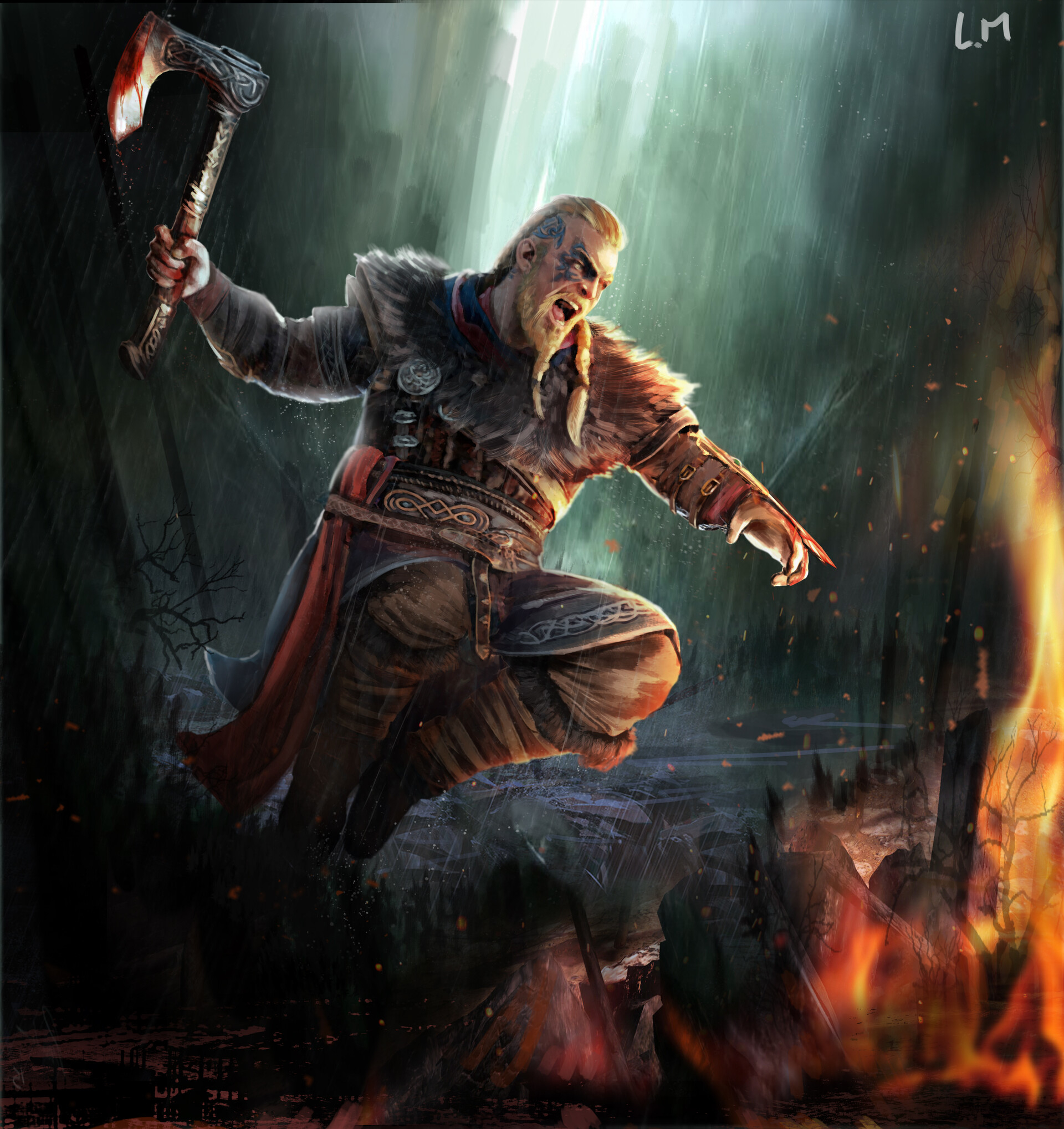 Assassin's Creed Valhalla Male Viking Warrior Wallpaper, HD Games 4K ...