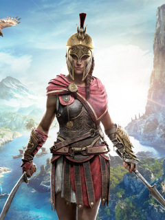 240x320 Assassins Creed Odyssey Kassandra Android Mobile Nokia 230