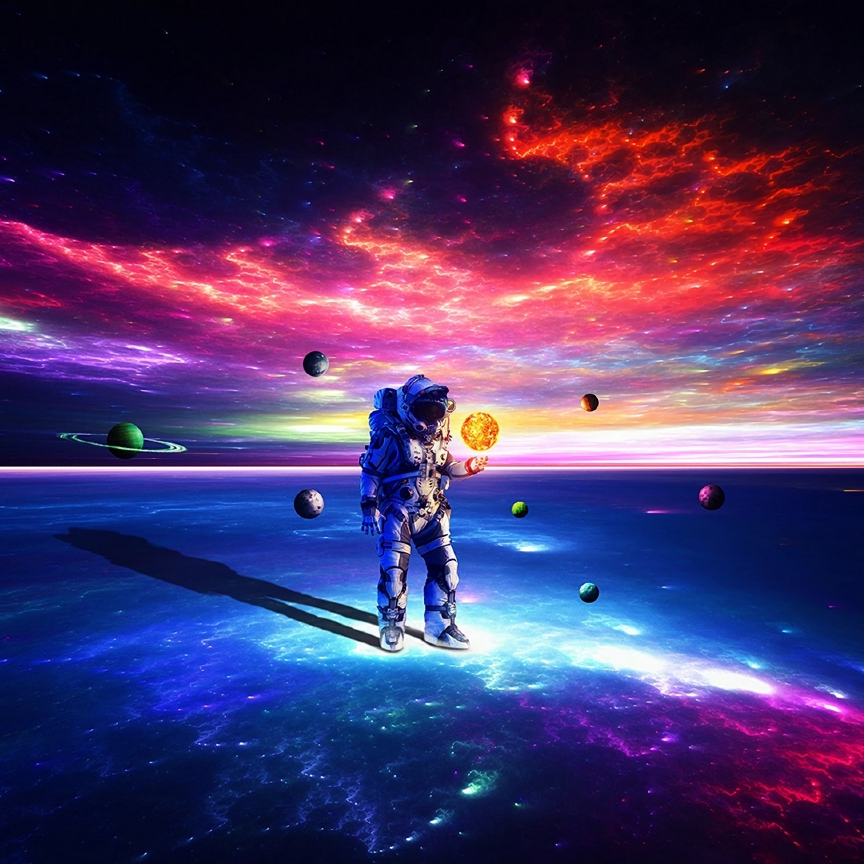 Astronaut Space Surfing 4K Wallpaper iPhone HD Phone 5300i