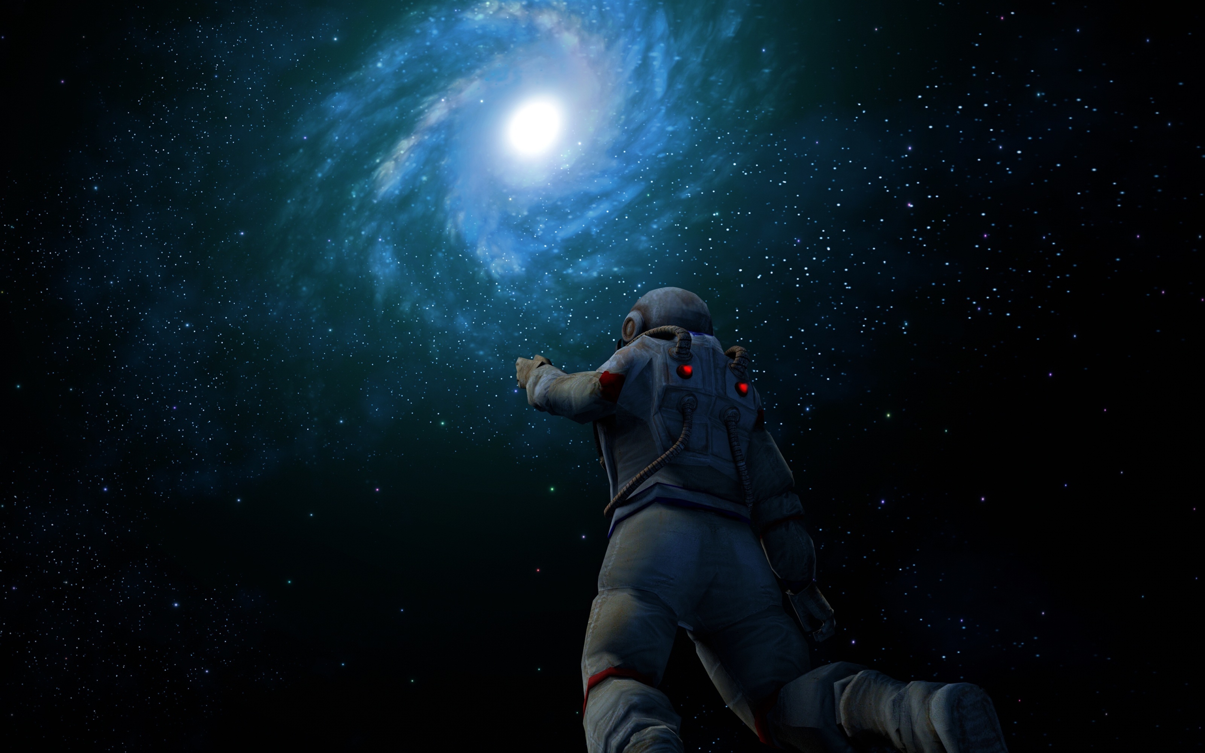 Astronaut In Galaxy  HD 4K  Wallpaper 
