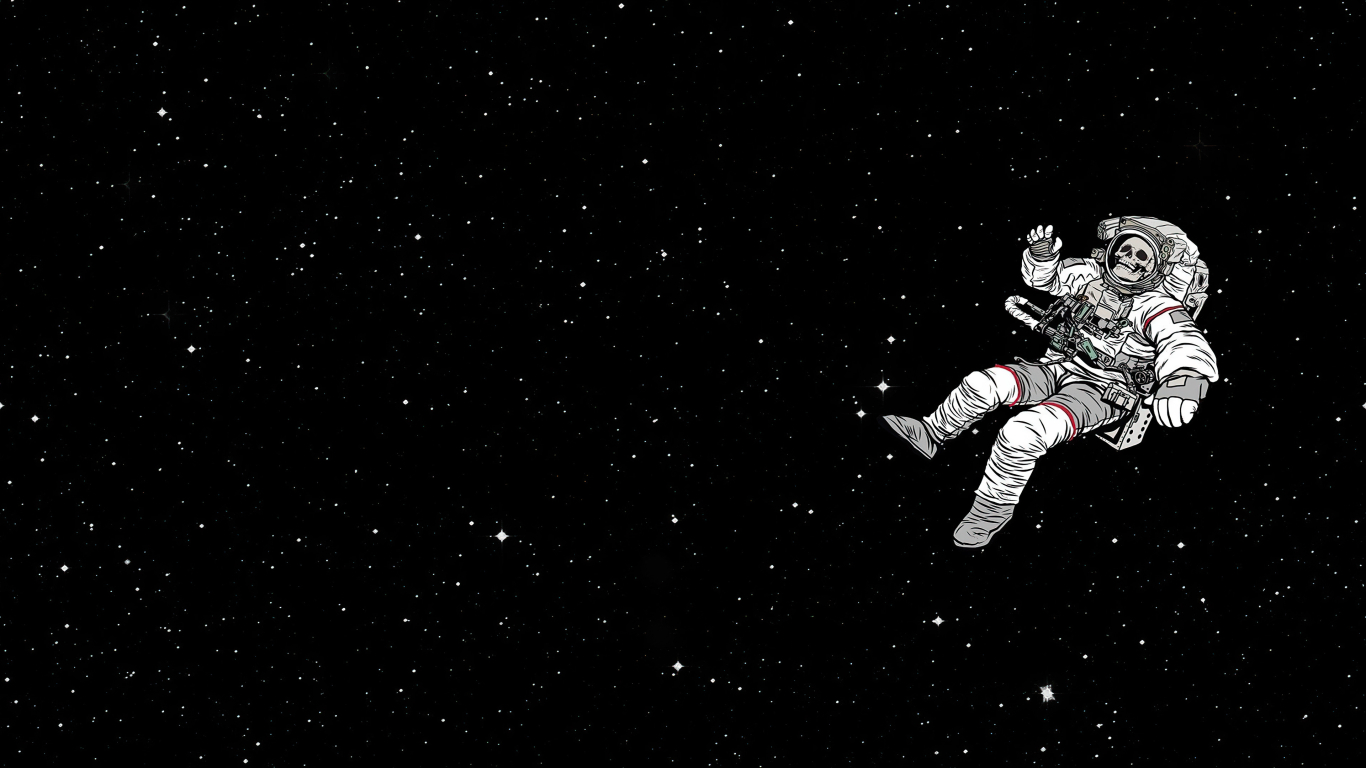 1366x768 Astronaut Skull Space Suit 1366x768 Resolution Wallpaper Hd Artist 4k Wallpapers 9292