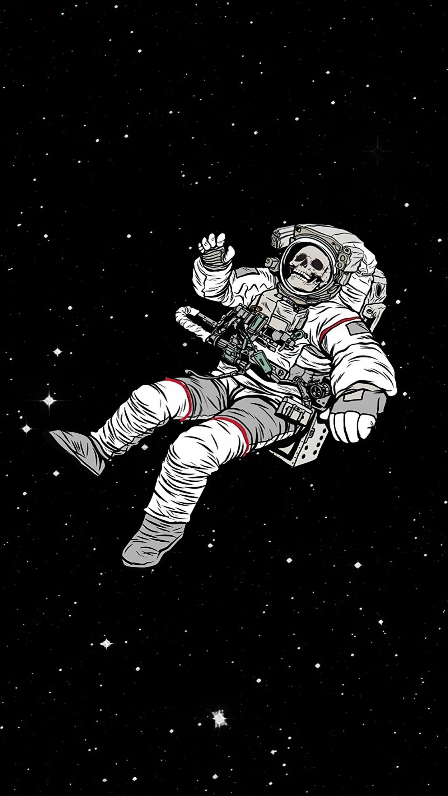 1440x2560 Astronaut Skull Space Suit Samsung Galaxy S6,S7,Google Pixel ...