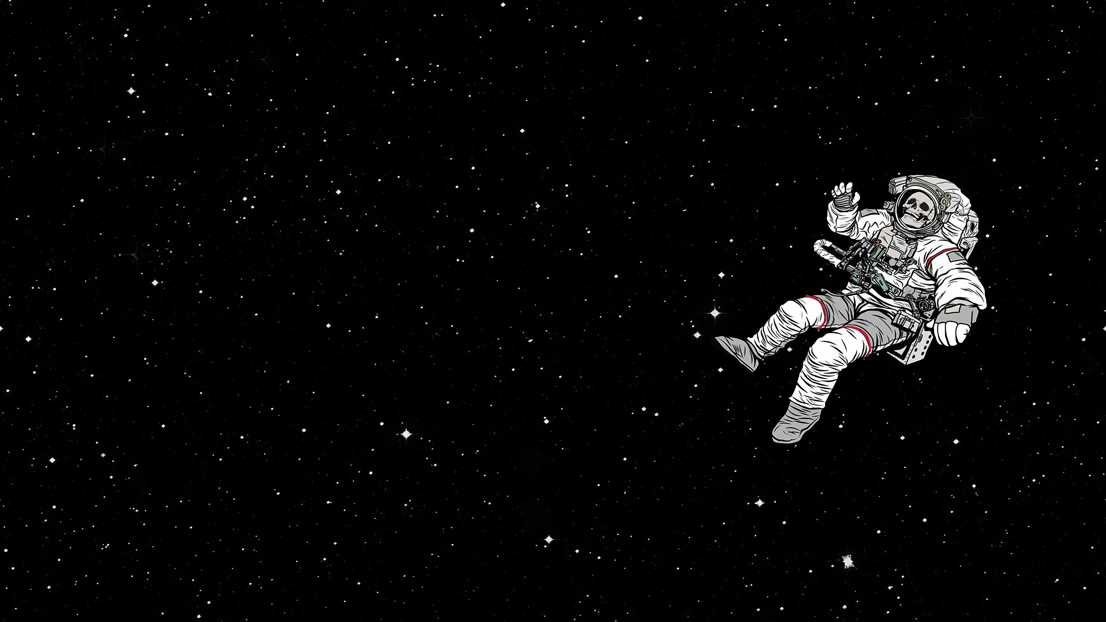 Astronaut Skull Space Suit Wallpaper