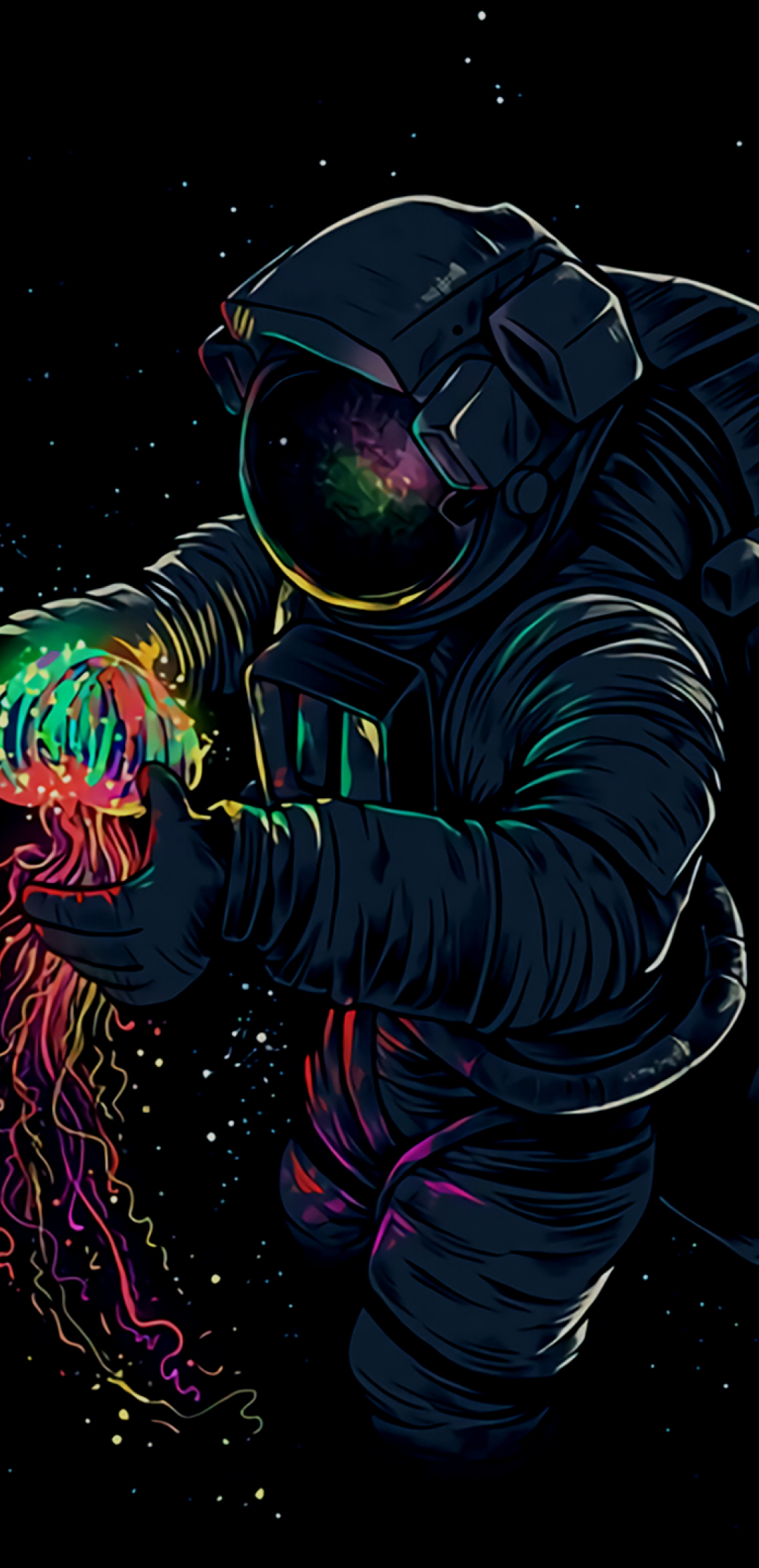 1080x2232 Astronaut With Jellyfish 1080x2232 Resolution Wallpaper, HD ...