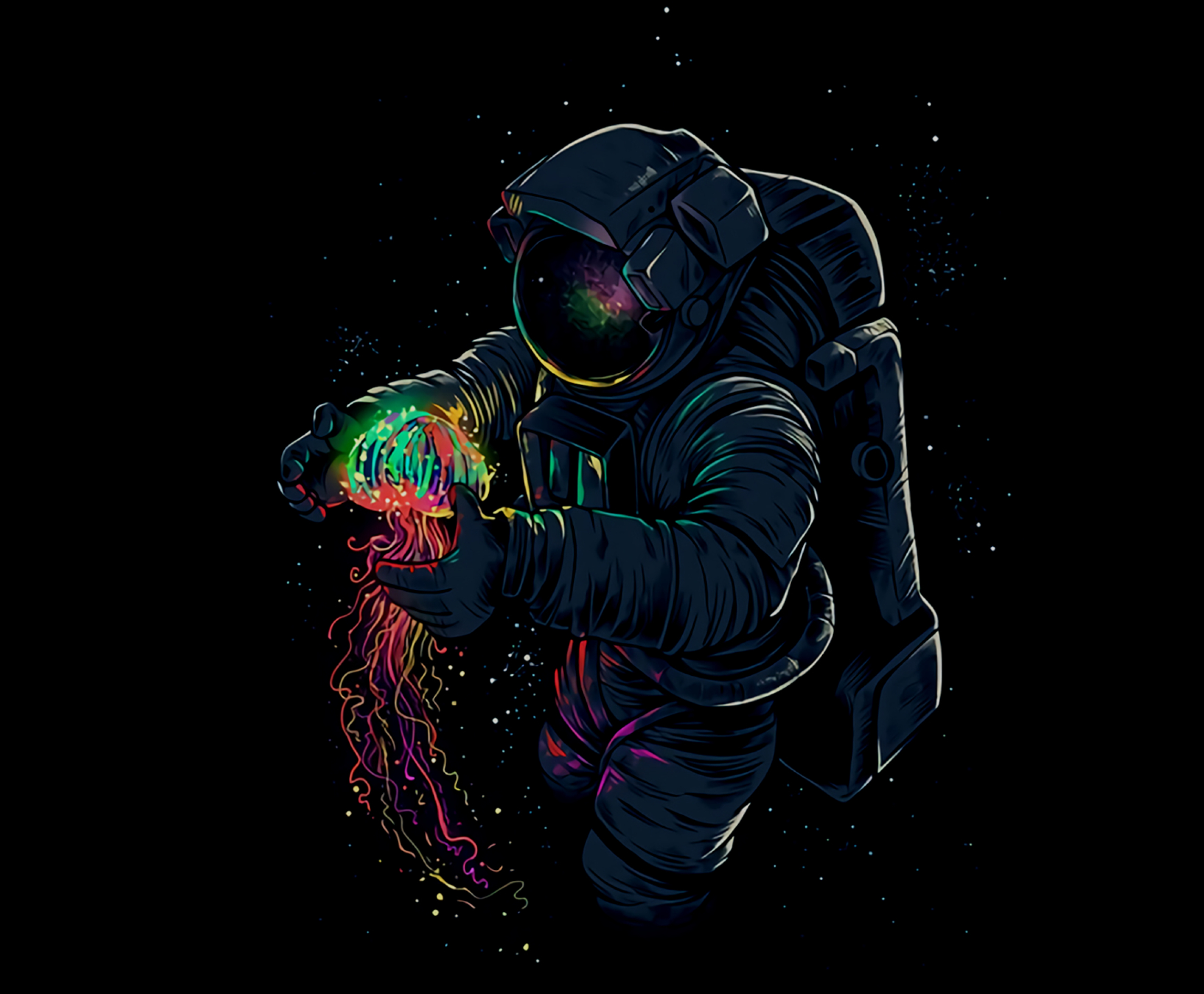 2520x2080 Resolution Astronaut With Jellyfish 2520x2080 Resolution ...