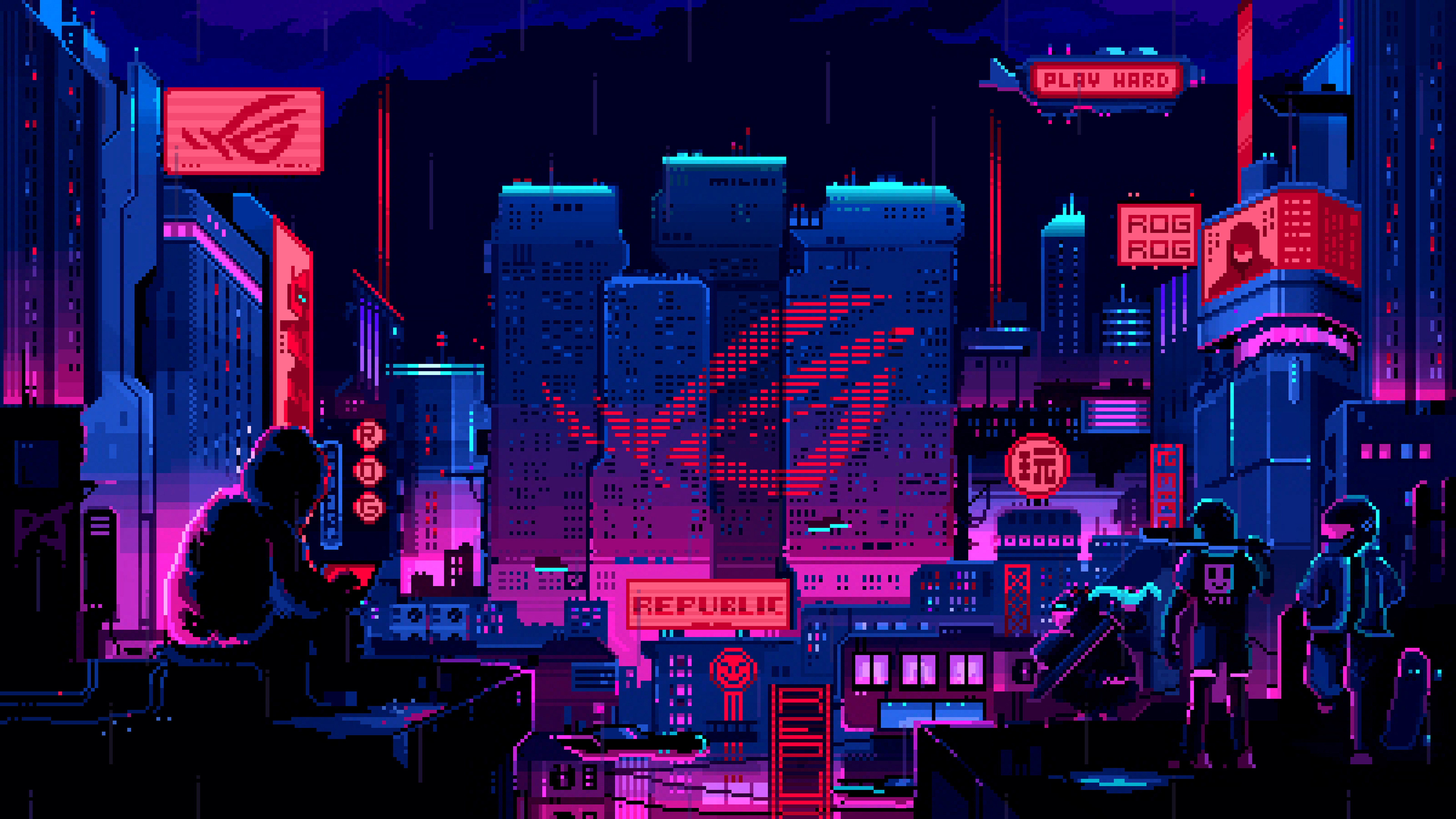 Lofi city. Pixel Cyberpunk ASUS ROG. Город Найт Сити Cyberpunk 2077 неон. Пиксель арт Cyberpunk 2077. Синтвейв ретровейв.