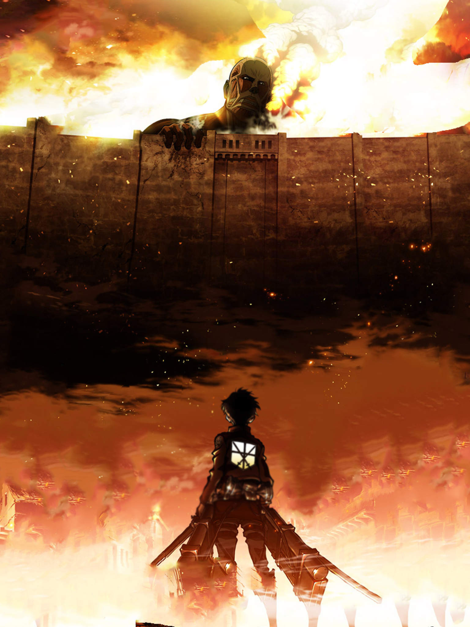 1536x2048 attack on titan, eren jaeger, shingeki no kyojin 1536x2048 ...