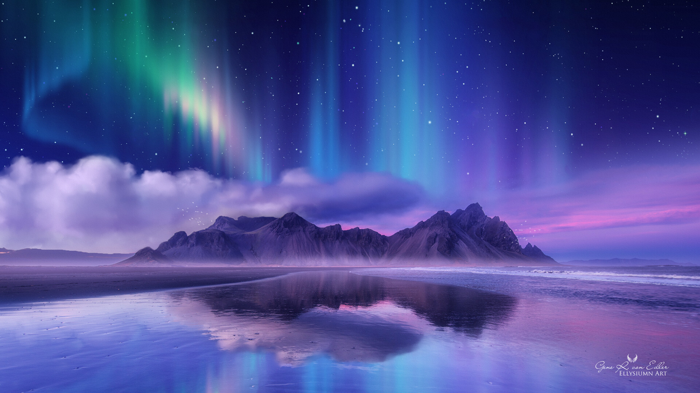 1366x768 Aurora Borealis Digital Art 1366x768 Resolution Wallpaper, HD  Nature 4K Wallpapers, Images, Photos and Background - Wallpapers Den