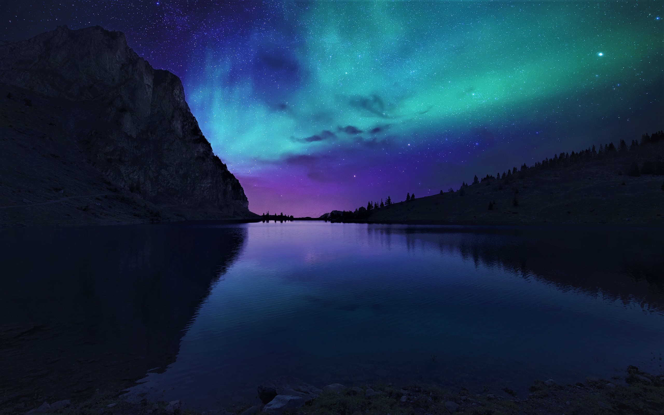 1920x1080 Aurora Borealis Northern Lights Over Mountain Lake 1080P Laptop  Full HD Wallpaper, HD Nature 4K Wallpapers, Images, Photos and Background -  Wallpapers Den