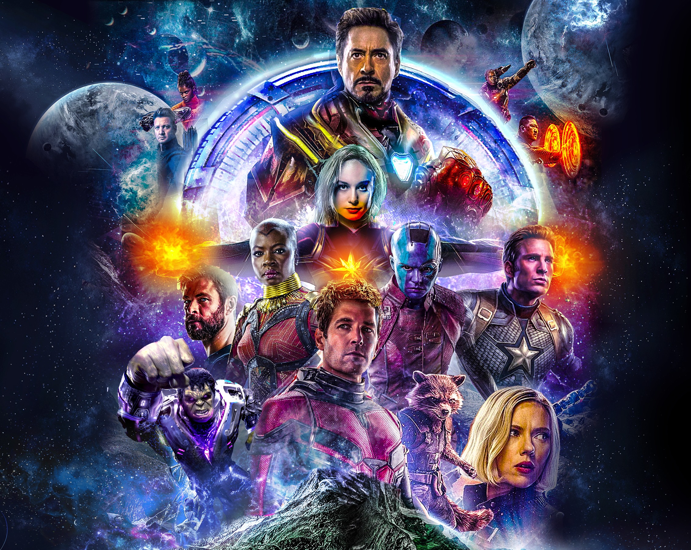 Avengers 4 All Actor Artwork Poster, Full HD 2K Wallpaper