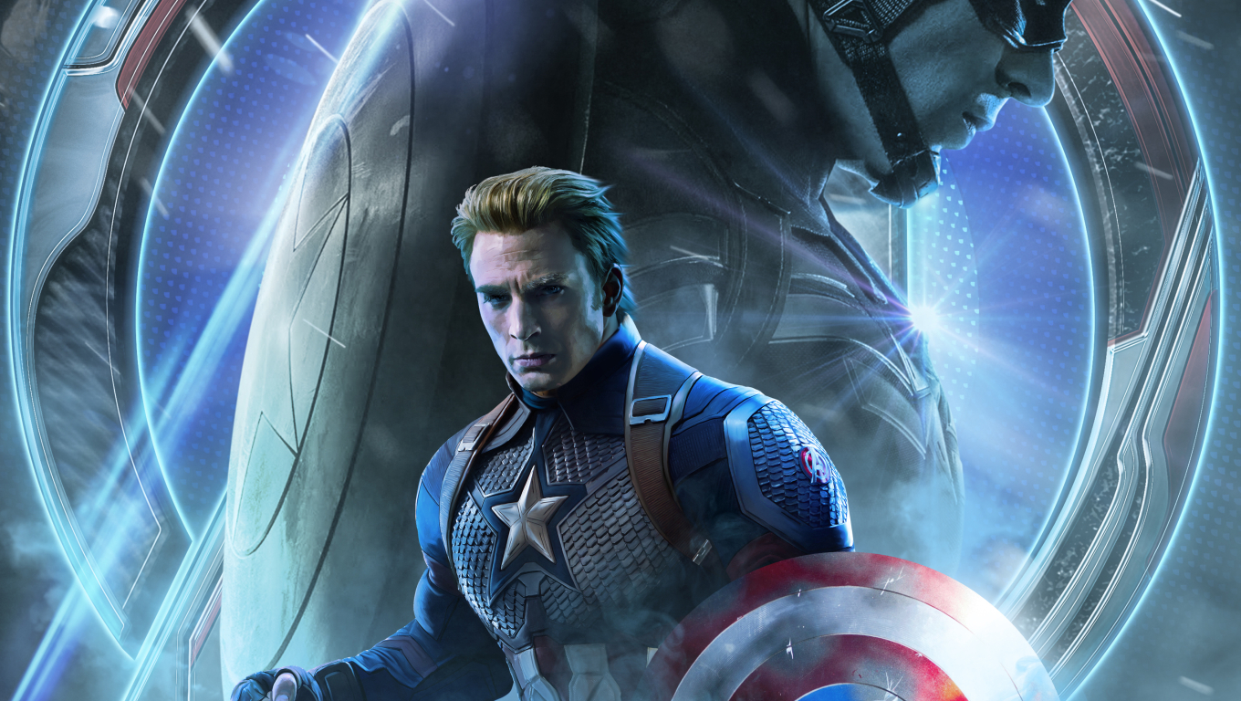 1360x768 Avengers Endgame Captain America Poster Art Desktop Laptop HD