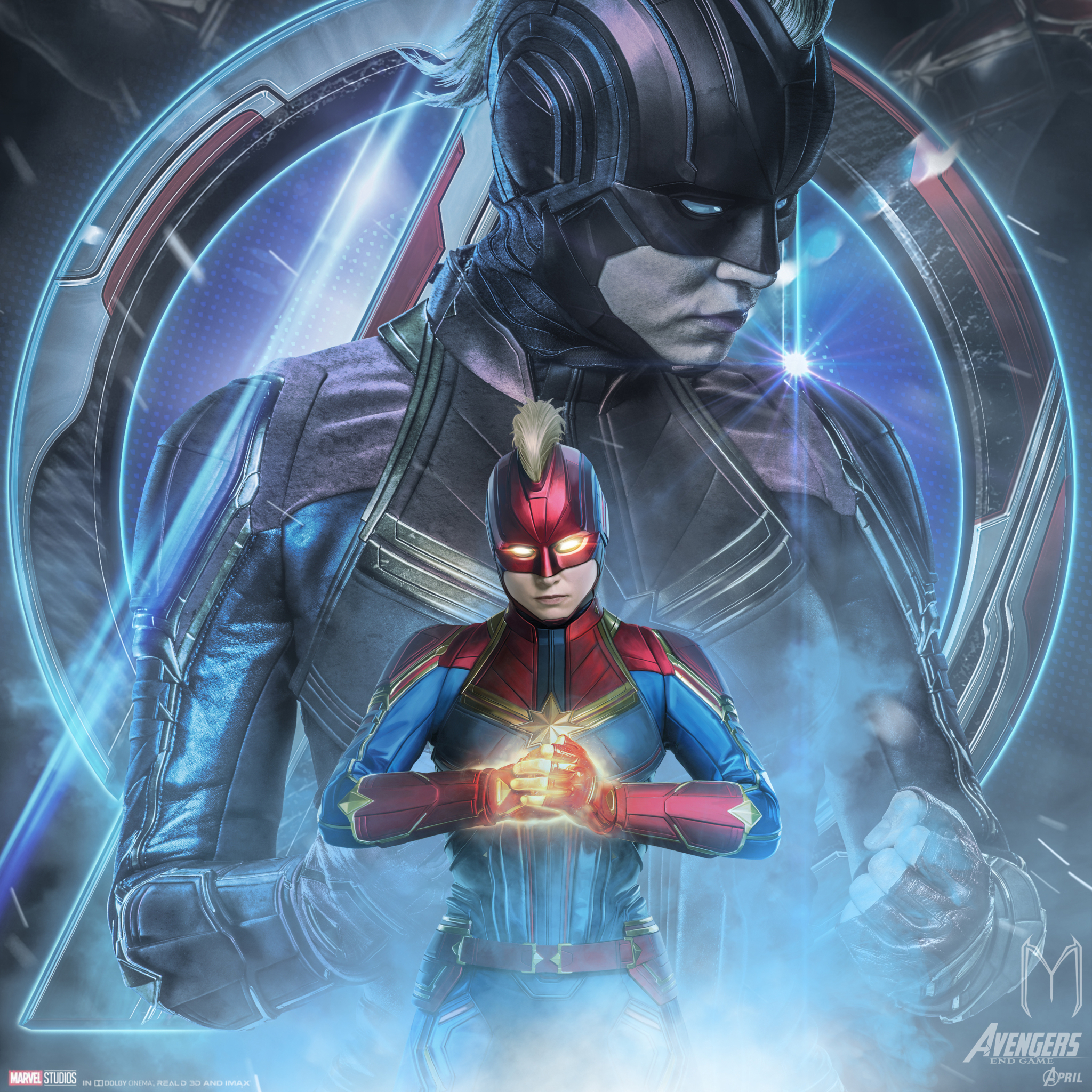 2048x2048 Avengers Endgame Captain Marvel Poster Art Ipad ...