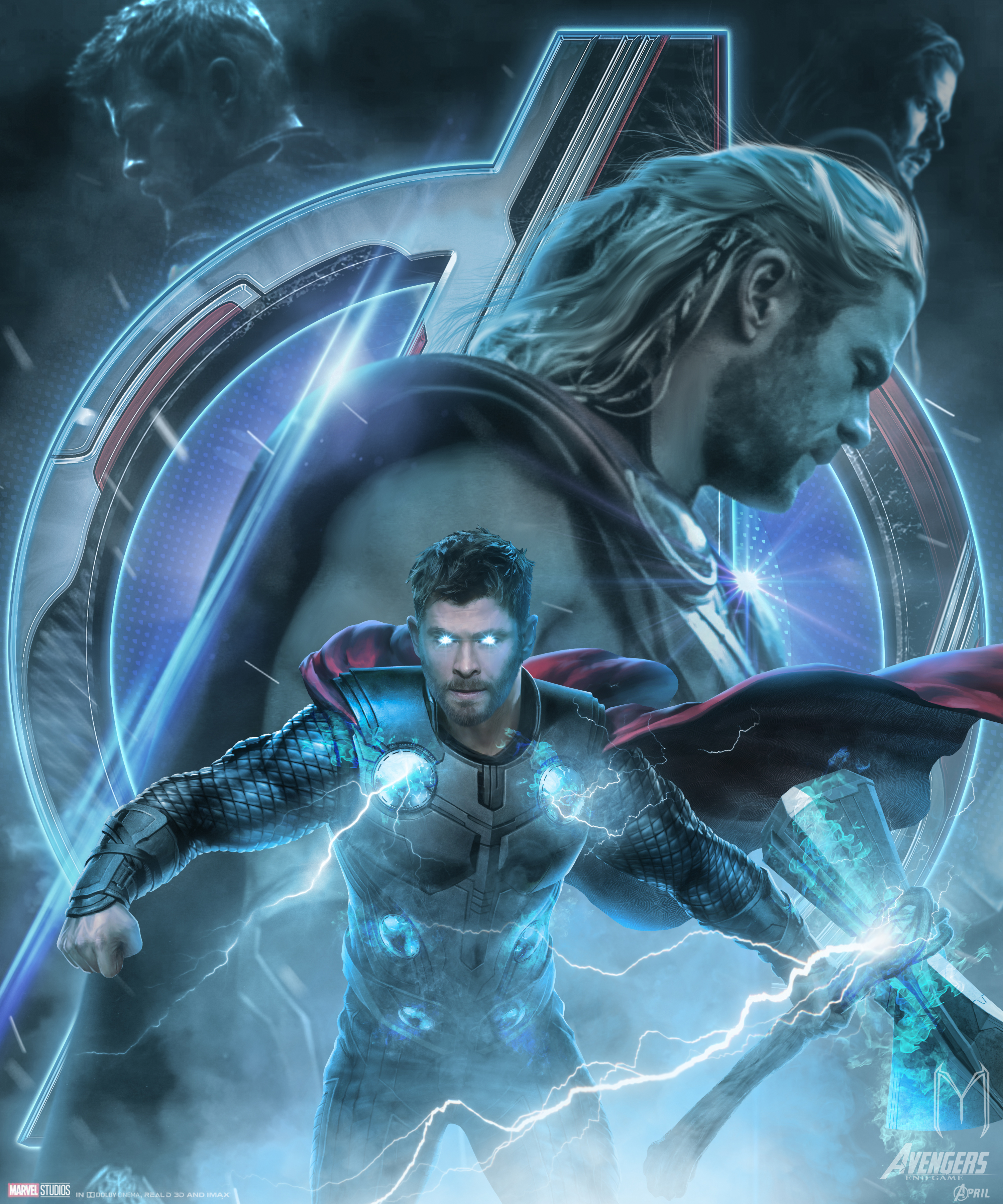 Avengers Endgame  Thor Poster Artwork Wallpaper  HD  Movies 